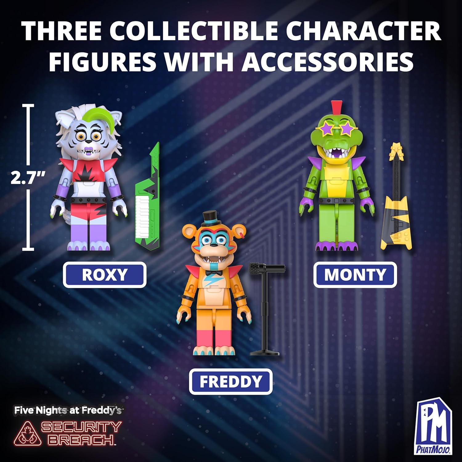 Five Nights at Freddy’S - Phat$tacks Mega Pizzaplex Deluxe Buildable Playset (454 Pieces, Series 1)