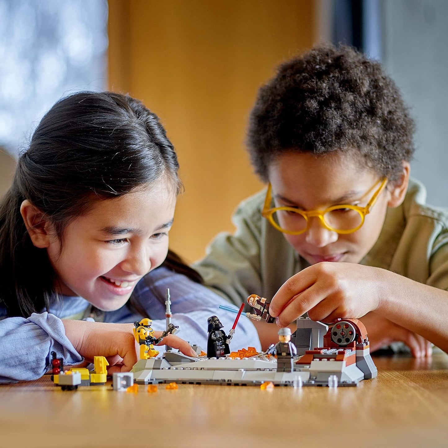 LEGO Star Wars OBI-Wan Kenobi vs. Darth Vader 75334 Building Toy Set - Features 4 Minifigures with Lightsabers for Buildable Battles, Great Collectible Gift for Kids, Boys, and Girls Ages 8+