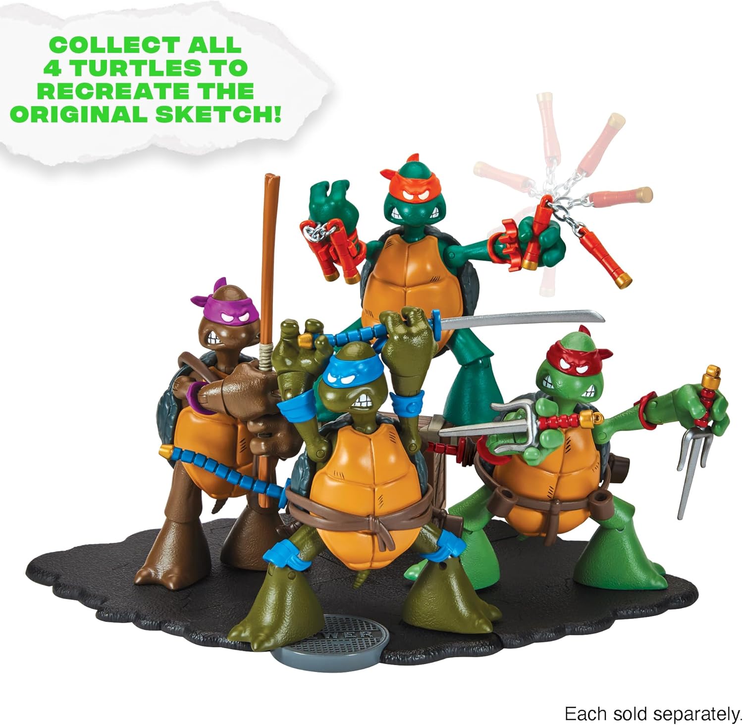 TMNT Classic Sketch Turtle FIG Raphael