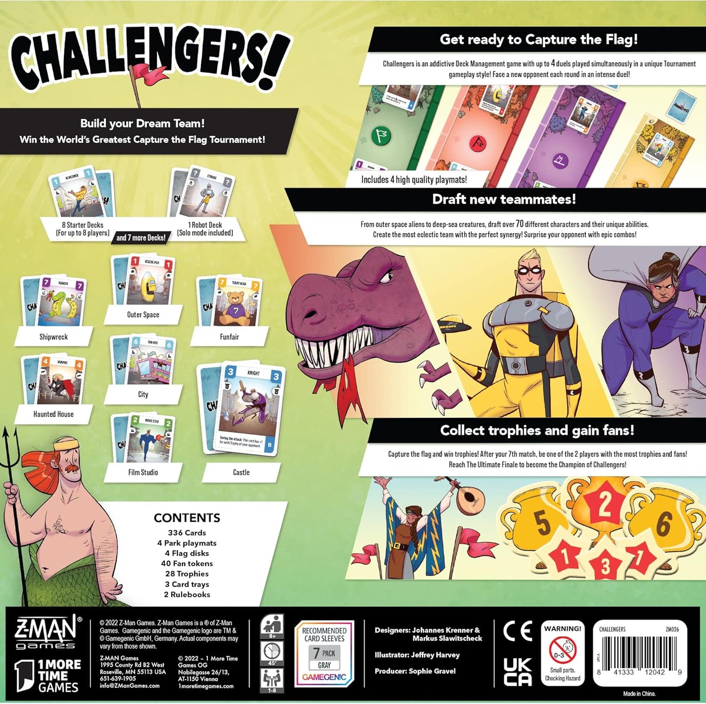 Asmodee Challengers Card Game - Assemble Your Dream Team and Capture The Flag! Deck Management Strategy Game, Fun Family Game for Kids and Adults, Ages 10+, 1-8 Players, 45 Min Playtime