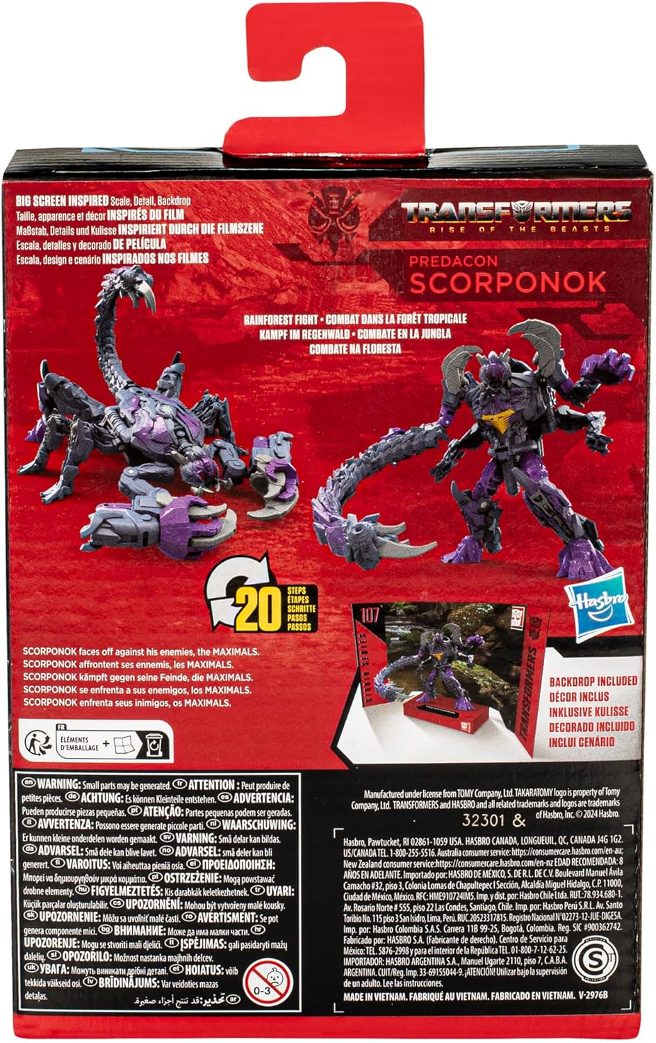 Transformers Toys Studio Series Deluxe Rise of The Beasts 107 Predacon Scorponok, 4.5-inch Converting Action Figure, 8+ - Fashions for Home
