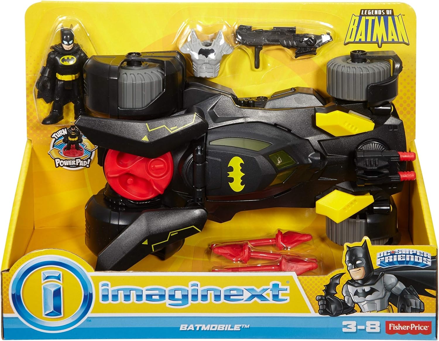 DC Super Friends Imaginext Batmobile Figure Set [Black] Fashions for Home