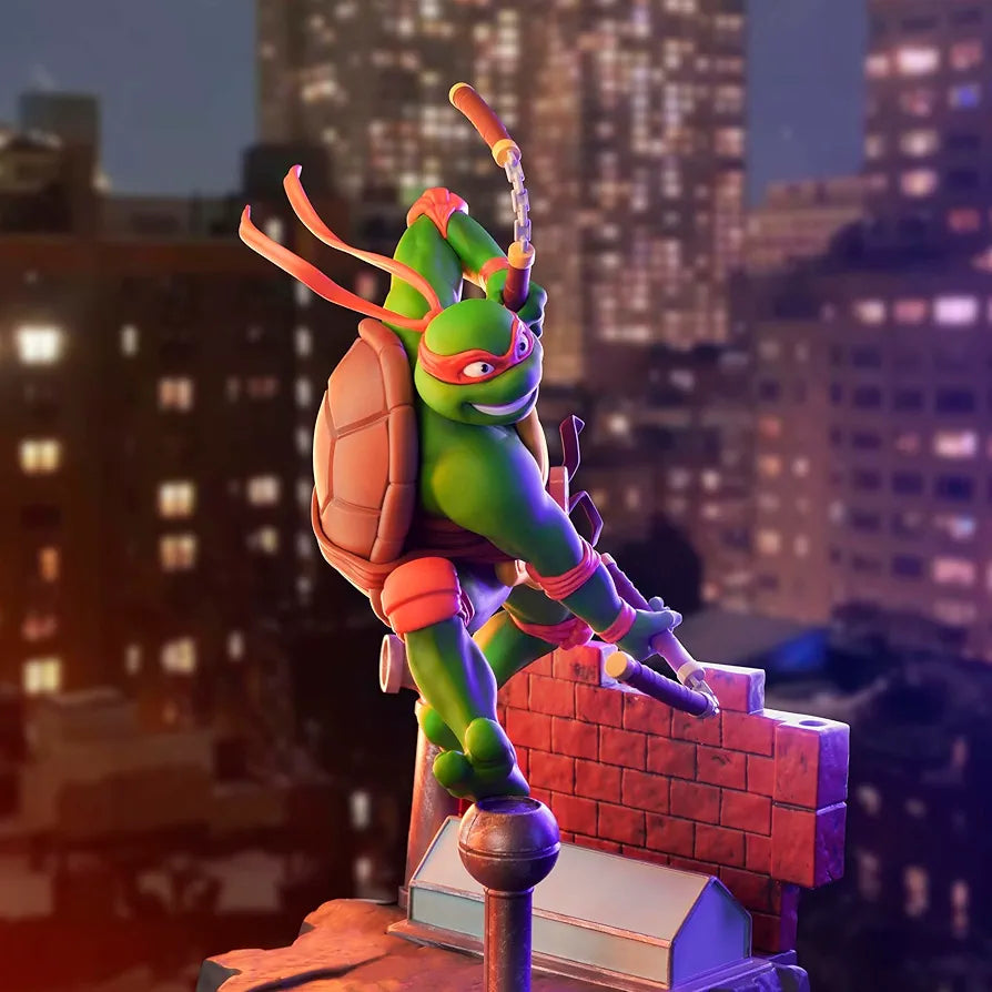 Teenage Mutant Ninja Turtles Michelangelo 7.7" Tall SFC Collectible PVC Figure Statue Cartoon Figurine Home Room Office Décor Gift