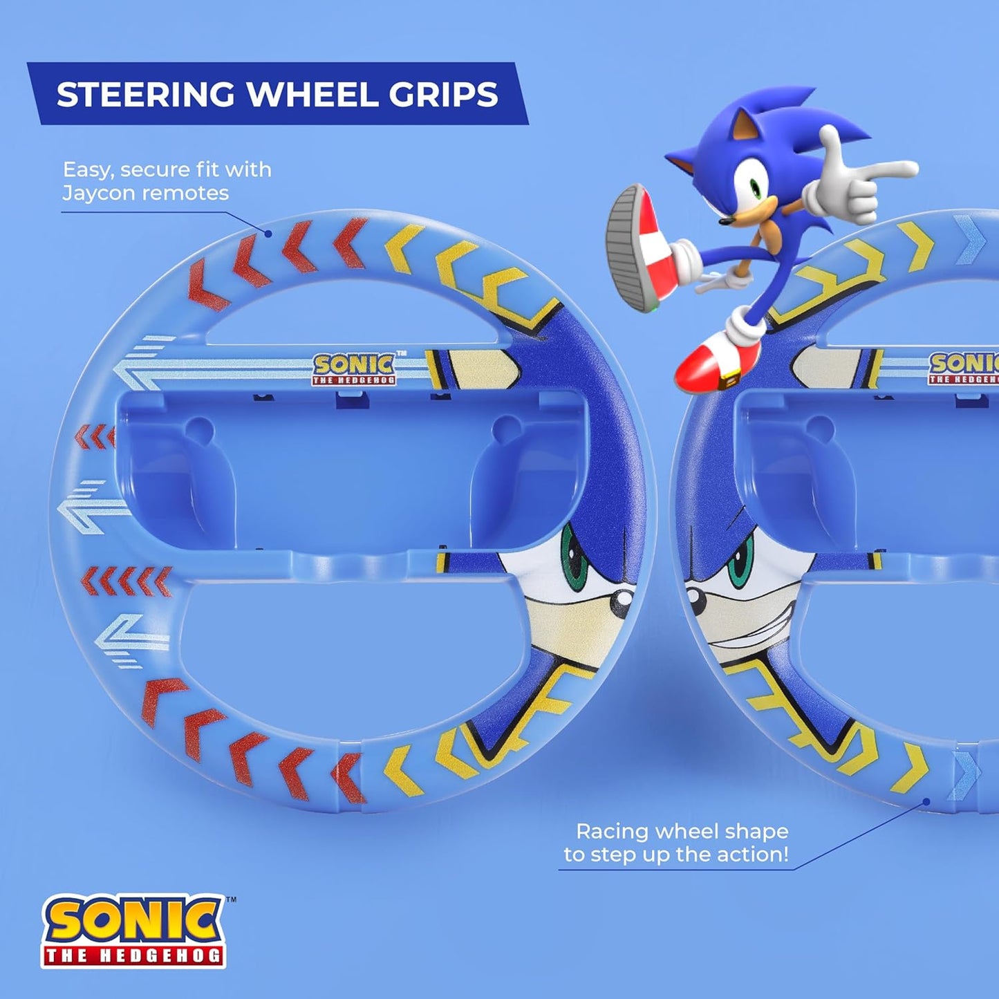 Nintendo Switch Case Sonic VS Shadow, Protective Carrying Case with Controller Grips, Thumb Grips, Steering Wheel, Double-Sided Cartridge Case, Travel Case for Nintendo Switch Games & Accessories