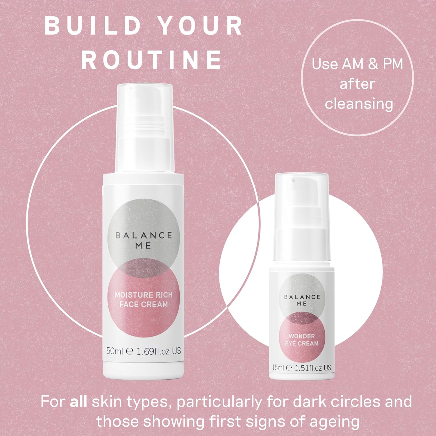 Balance Me Wonder Eye Cream, Dark Circles & Puffy Eyes Treatment with Hyaluronic Acid, Witch Hazel & Cucumber Oil, Anti-Aging, Anti-Wrinkle Eye Cream, (1 x 0.5 fl oz)