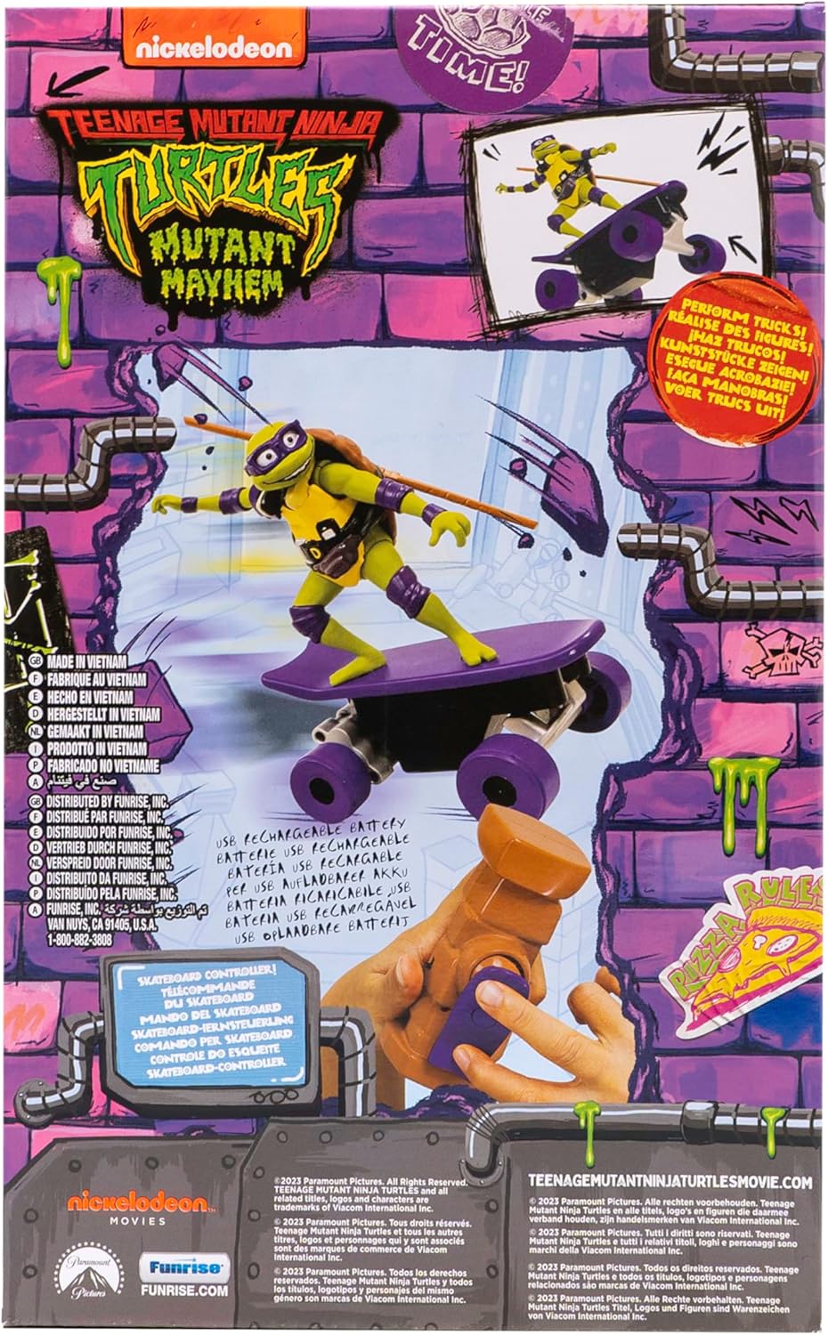 Teenage Mutant Ninja Turtles Toy, Donatello Half Pipe RC Skate Vehicle, Mutant Mayhem Remote Control TMNT Toy for Kids, Ages 3+ - Fashions for Home