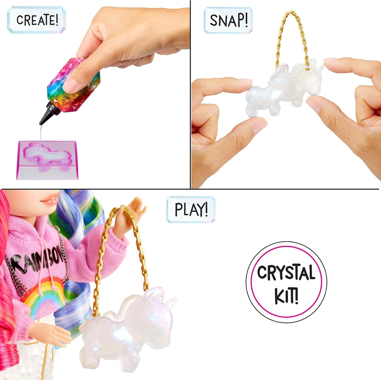 Rainbow High Creative Crystals Amaya - Rainbow 11” Fashion Doll with Crystal Accessory Make It Kit Fashions for Home