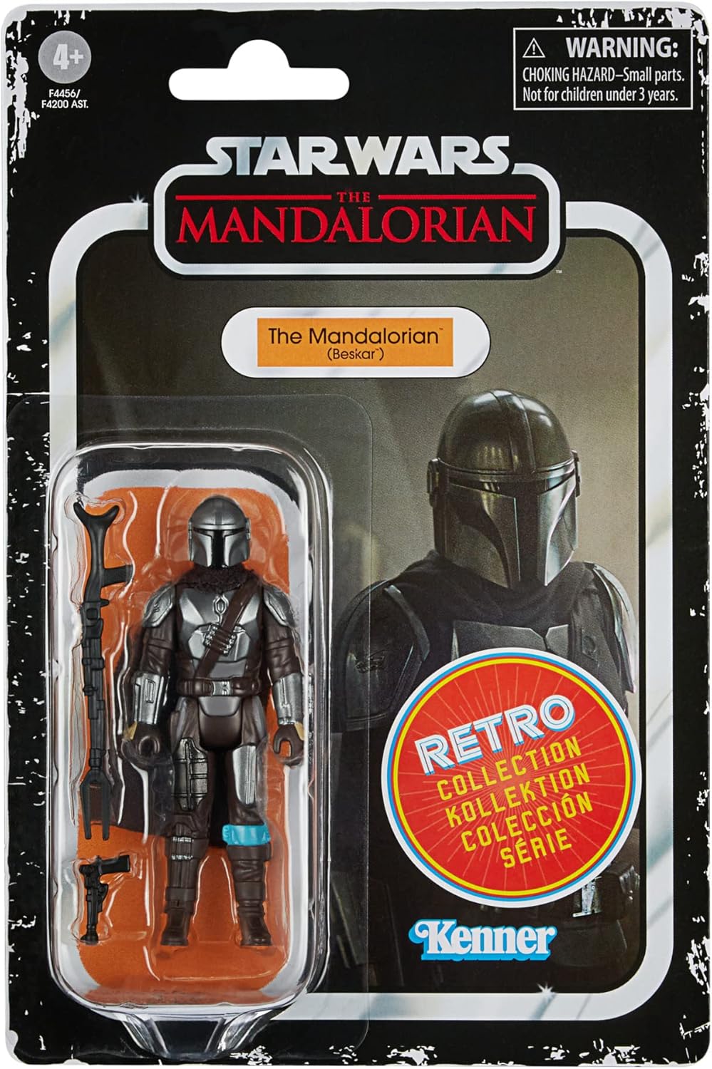 STAR WARS Retro Collection The Mandalorian (Beskar) Toy 3.75-Inch-Scale The Mandalorian Collectible Action Figure, Accessories