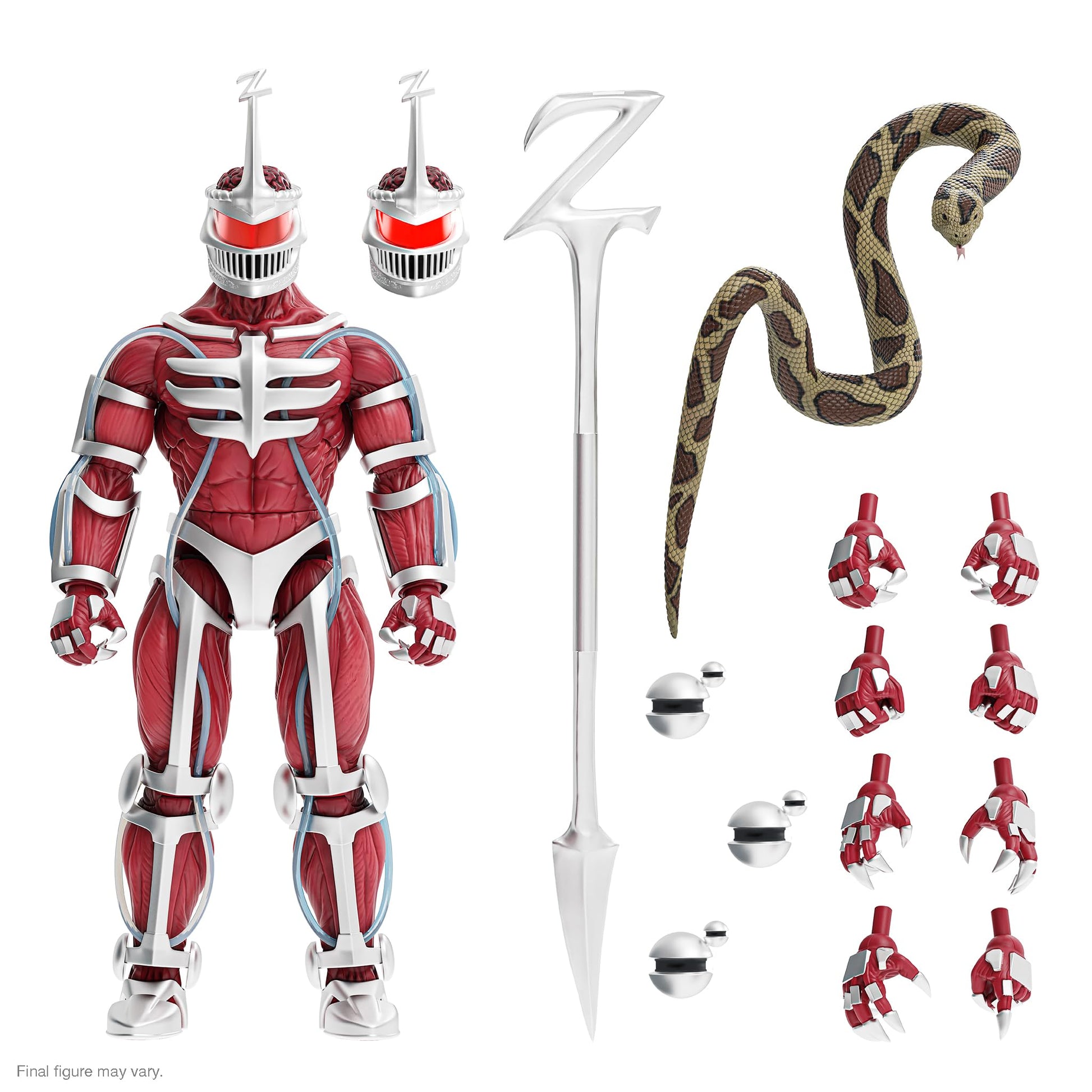 Super7 ULTIMATES! Mighty Morphin Power Rangers Lord Zedd (Imperial Gold Glow) - 7" Power Rangers Action Figure with Accessories