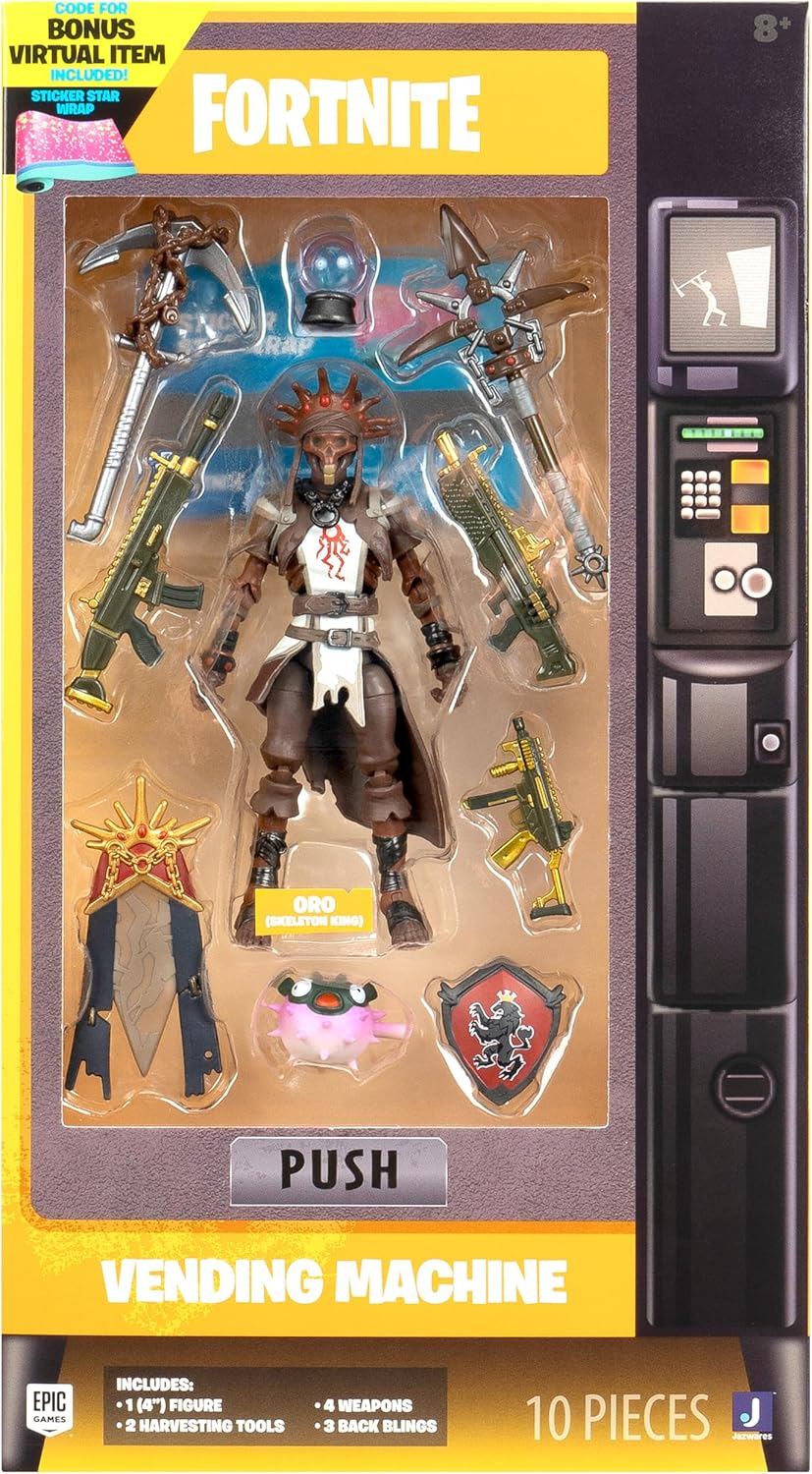 Fortnite Oro (Skeleton King) Vending Machine 4-Inch Figure with Accessories Fashions for Home