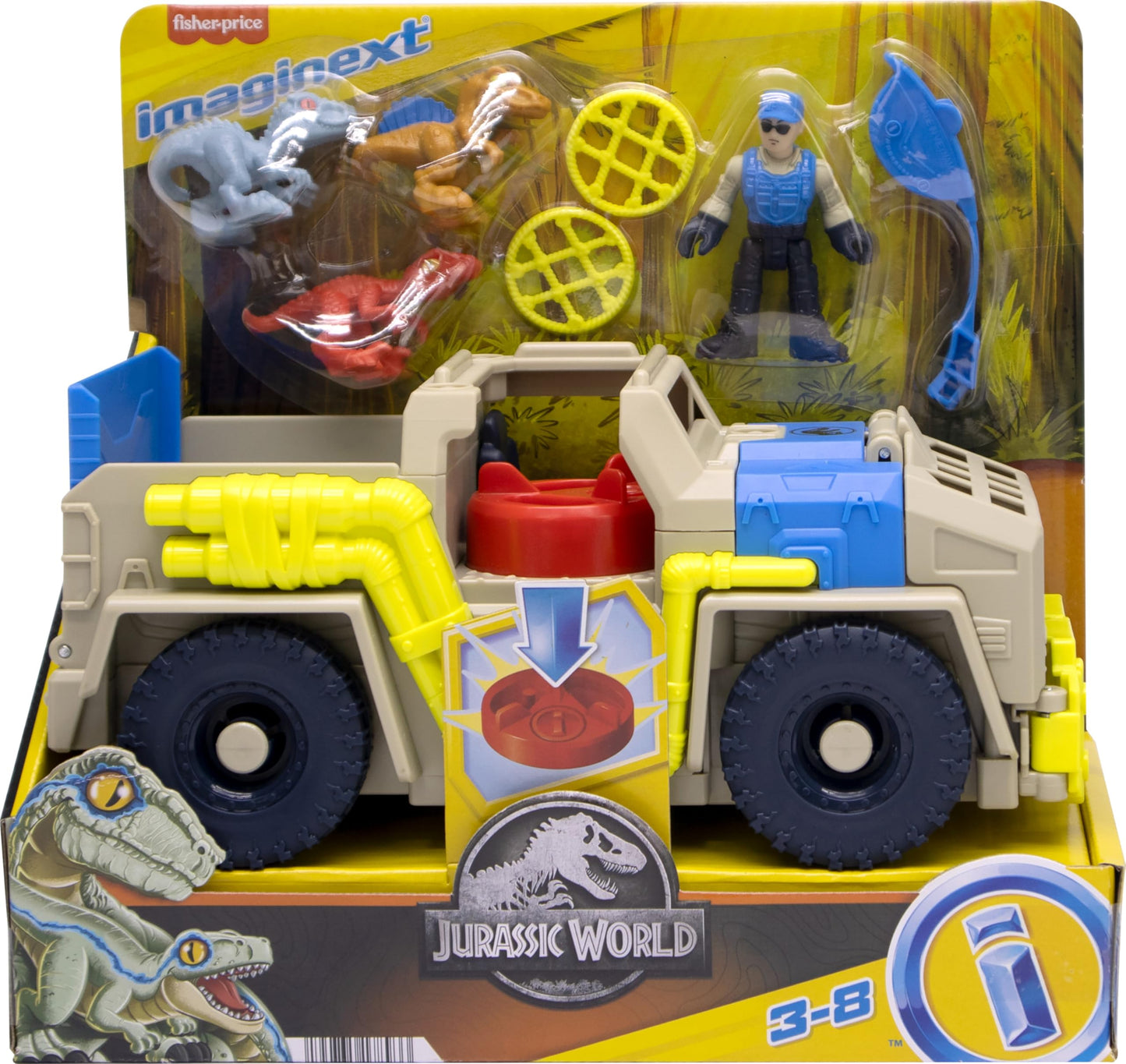 Fisher-Price Imaginext Jurassic World Dinosaur Toys Track & Transport Dino Truck Fashions for Home