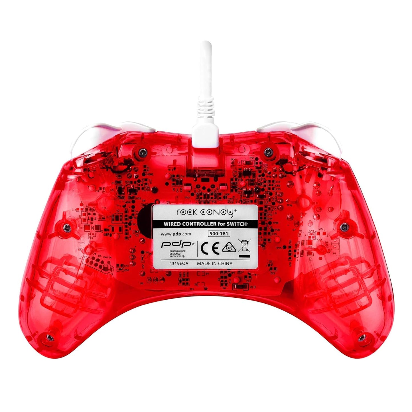 PDP Gaming Rock Candy Wired Power Nintendo Switch Pro Controller, Lite/OLED Compatible Gamepad, Stormin Cherry Red Fashions for Home