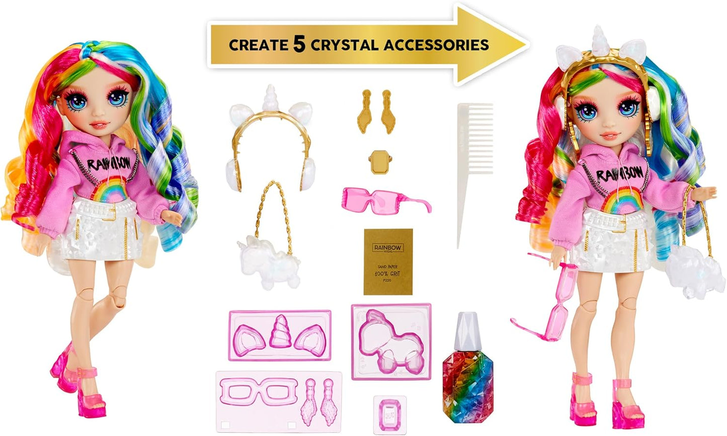 Rainbow High Creative Crystals Amaya - Rainbow 11” Fashion Doll with Crystal Accessory Make It Kit Fashions for Home