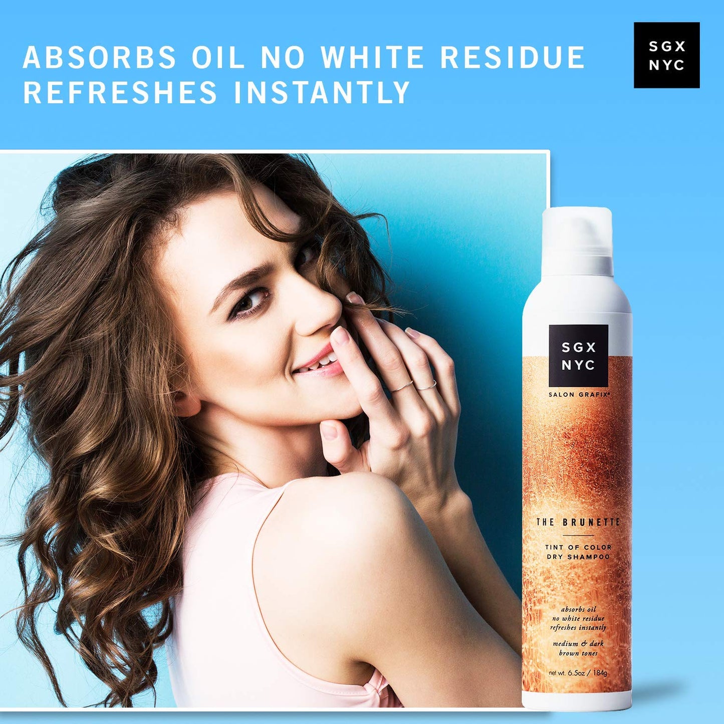 SGX NYC Brunette Dry Shampoo - 6.5 Oz - For Darker Hair Colors Or Roots - Instantly Revitalizes and Refreshes Hair for Volume Fashions for Home