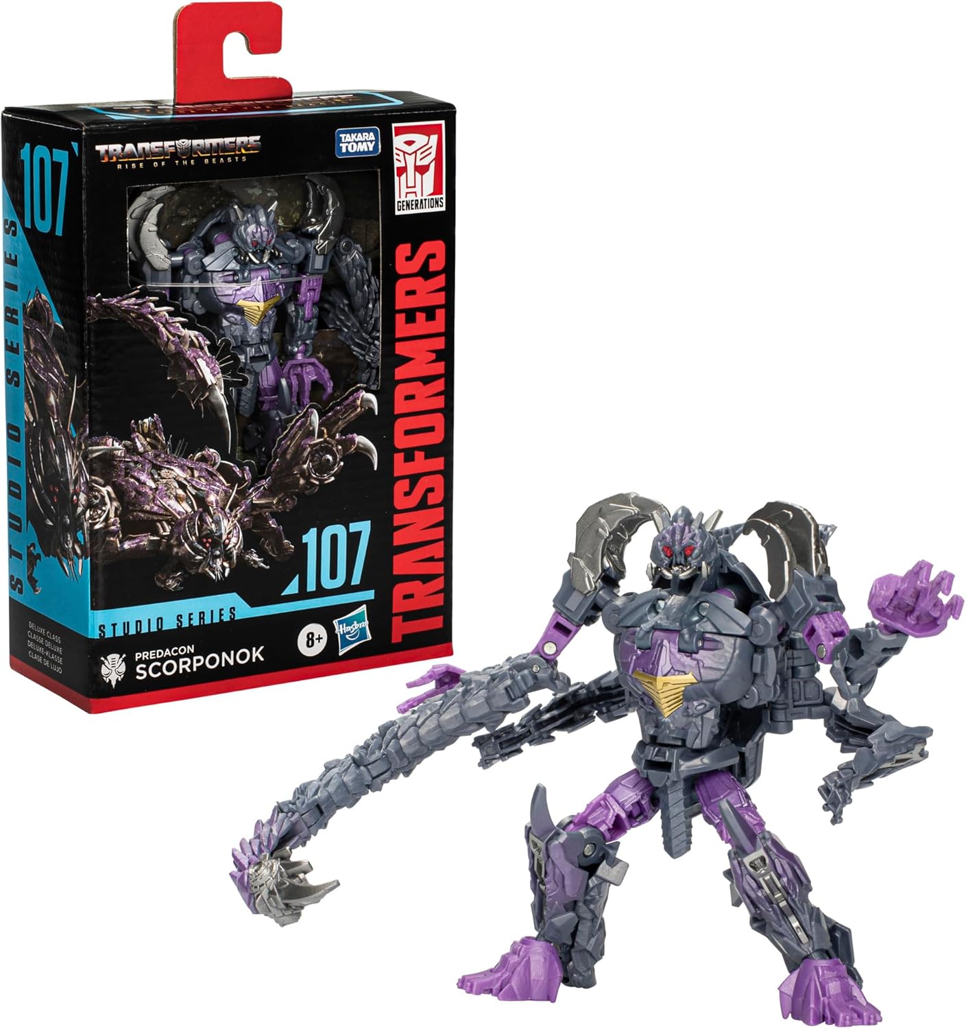 Transformers Toys Studio Series Deluxe Rise of The Beasts 107 Predacon Scorponok, 4.5-inch Converting Action Figure, 8+ - Fashions for Home