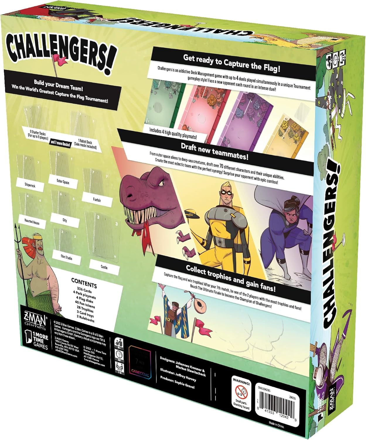 Asmodee Challengers Card Game - Assemble Your Dream Team and Capture The Flag! Deck Management Strategy Game, Fun Family Game for Kids and Adults, Ages 10+, 1-8 Players, 45 Min Playtime