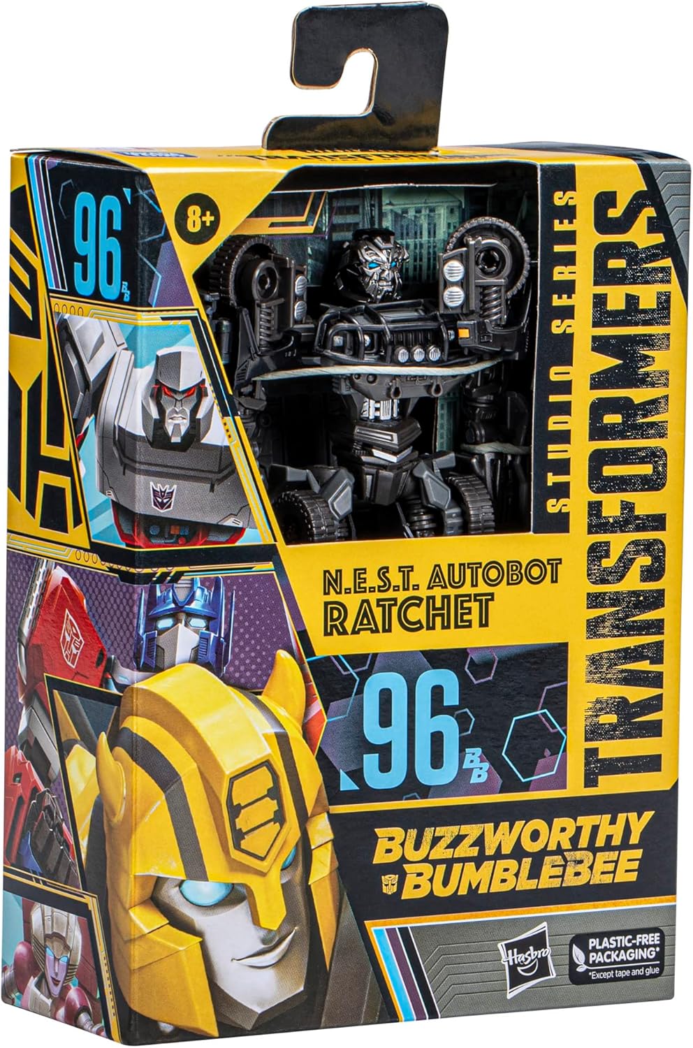Hasbro,Transformers Studio Series 96 Buzzworthy Bumblebee N.E.S.T. Autobot Ratchet Deluxe Action Figure