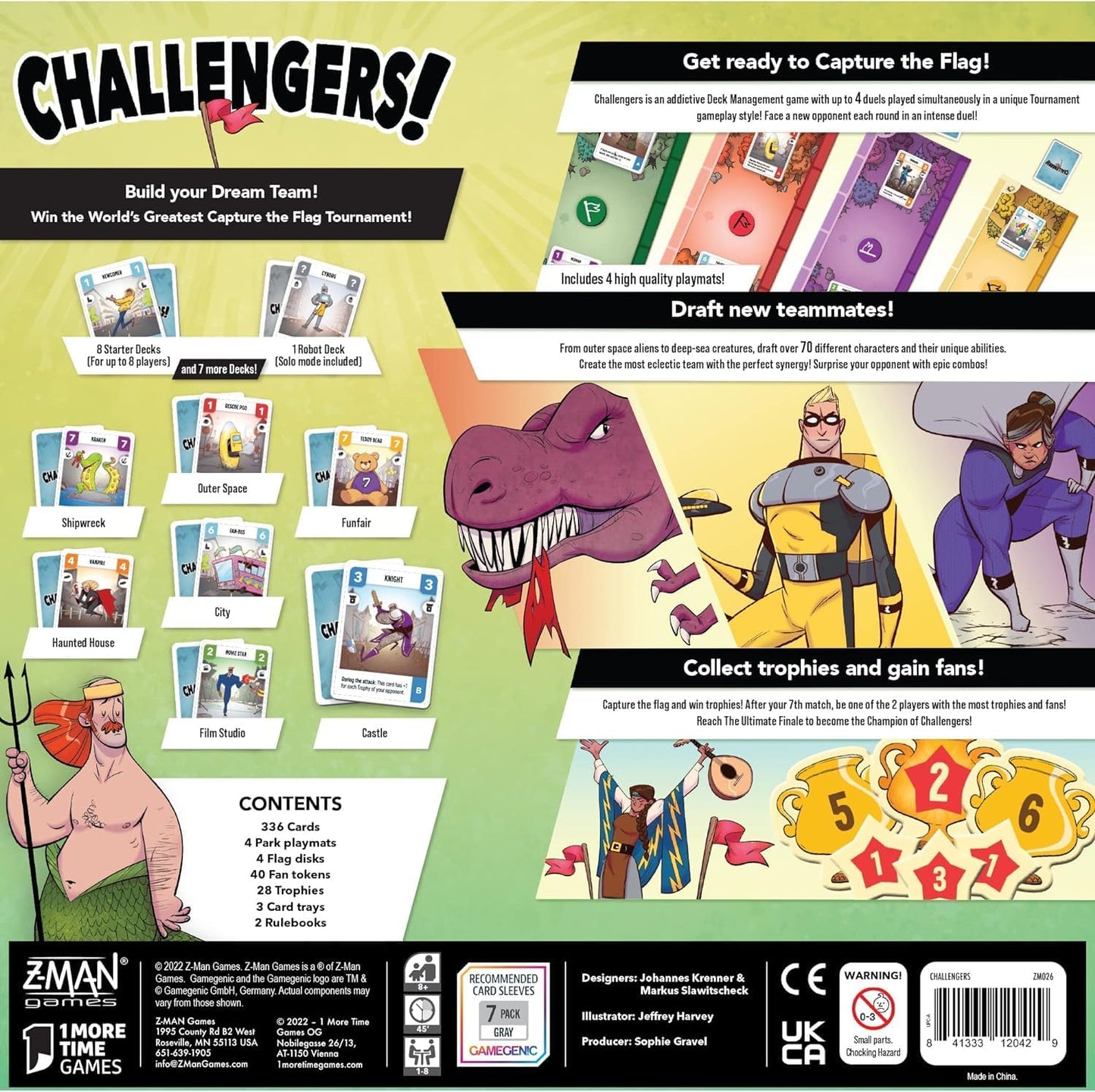 Asmodee Challengers Card Game - Assemble Your Dream Team and Capture The Flag! Deck Management Strategy Game, Fun Family Game for Kids and Adults, Ages 10+, 1-8 Players, 45 Min Playtime