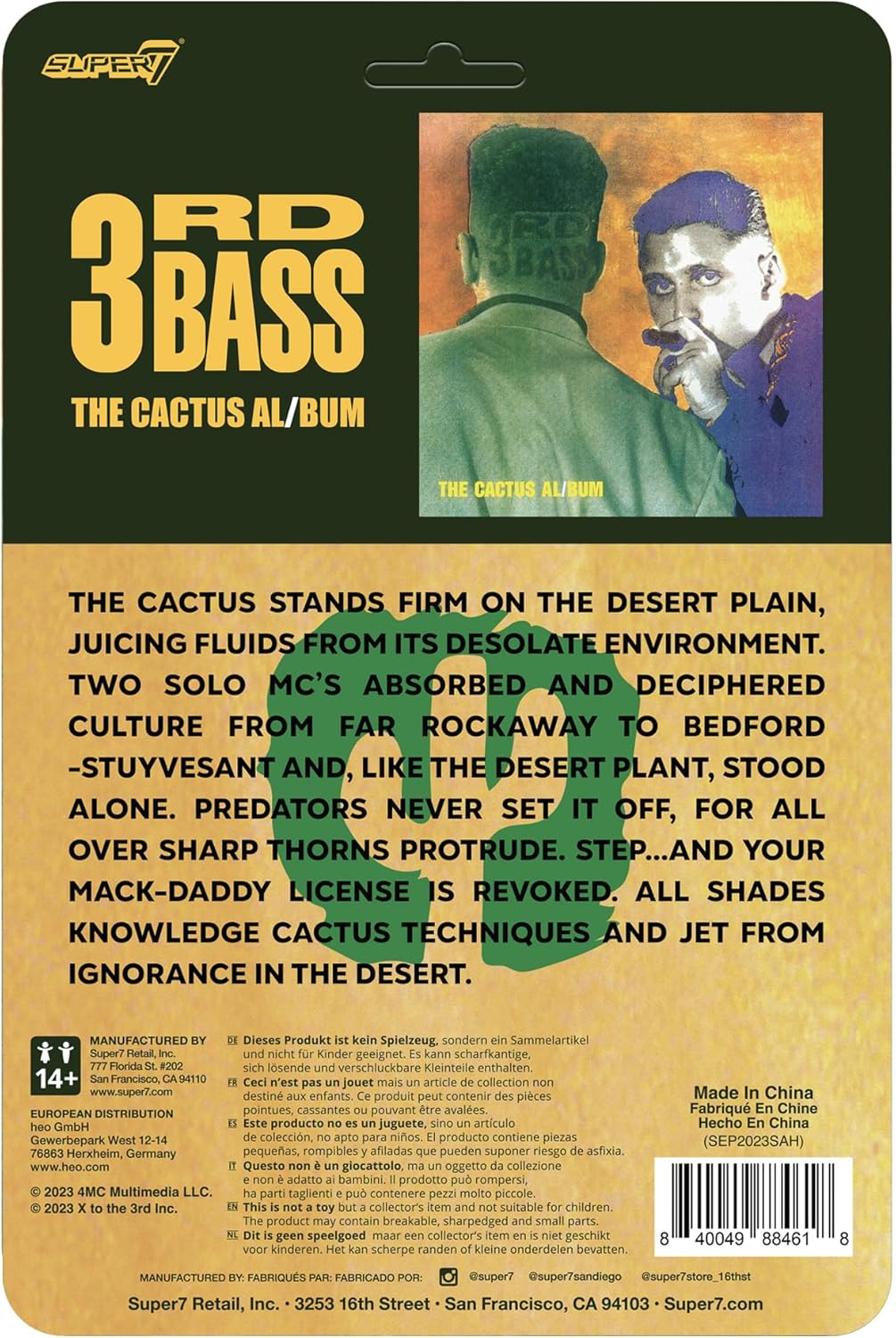 Super7 3rd Bass Pete Nice and M.C. Serch - (2 Pack) 3.75" 3rd Bass Action Figures with Accessories Hip-Hop Collectibles and Retro Toys