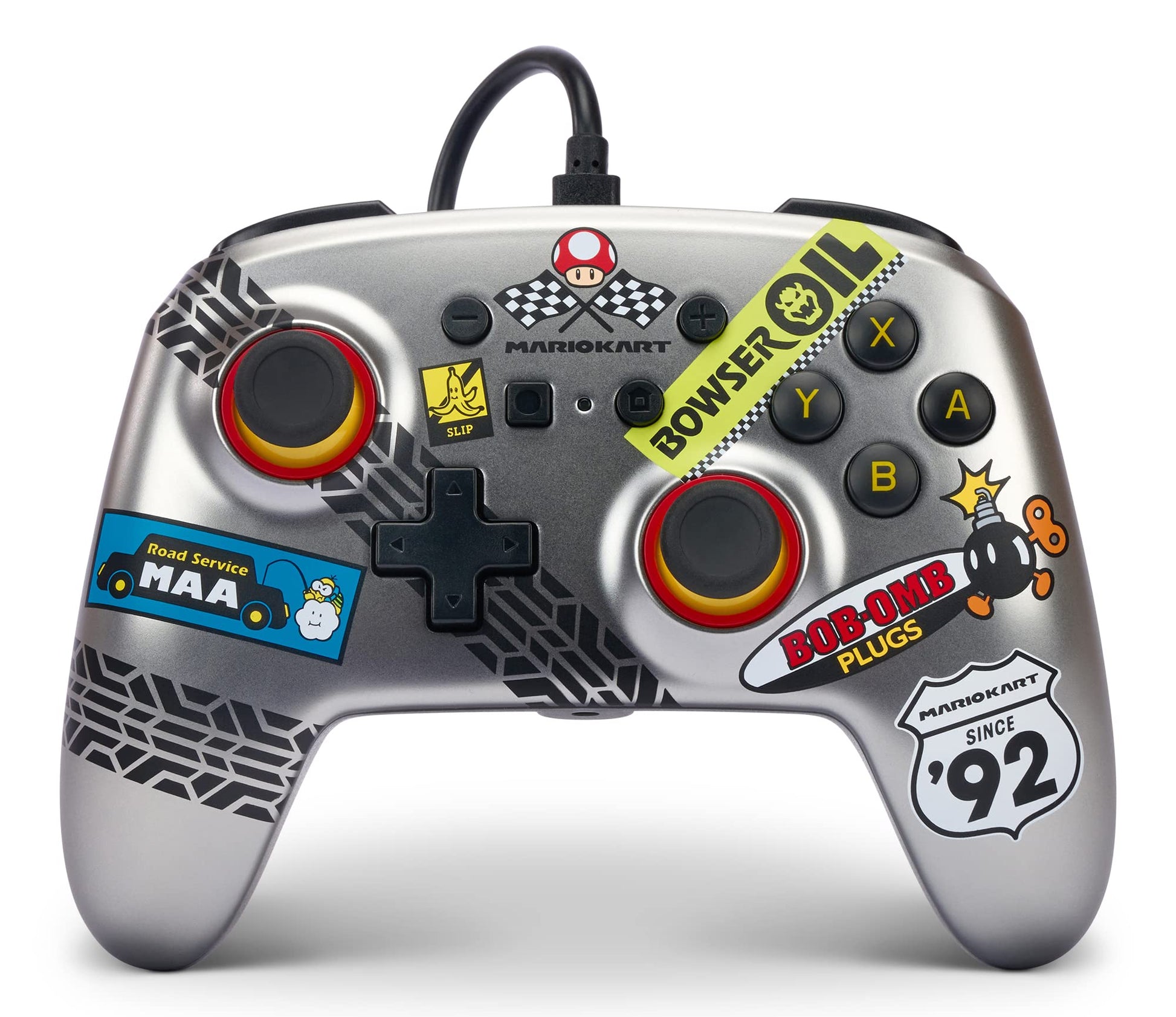 PowerA Enhanced Wired Controller for Nintendo Switch - Woo-hoo! Mario, Gamepad, game controller, wired controller, officially licensed