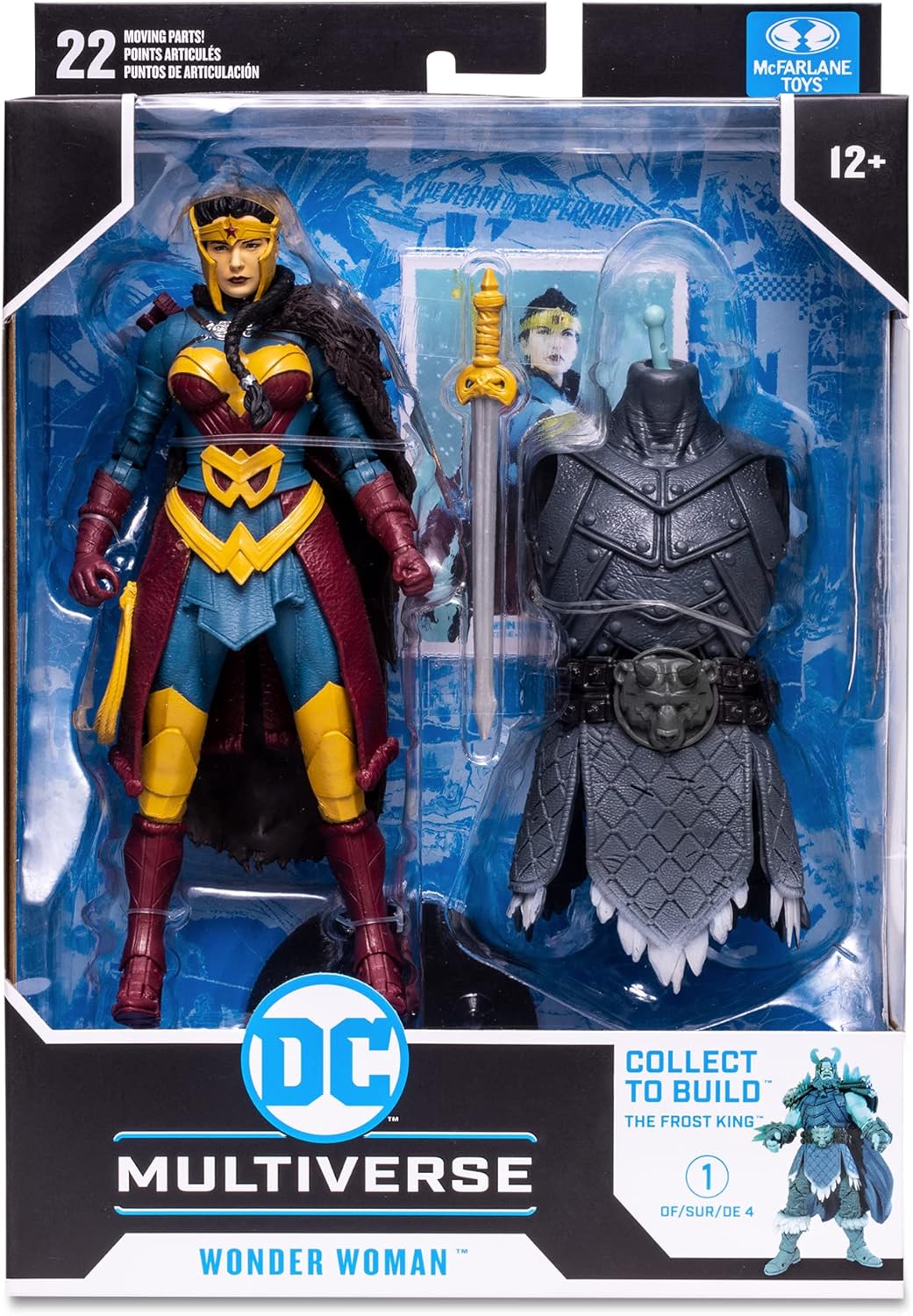 McFarlane Toys DC Multiverse Wonder Woman Endless Winter 7" Action Figure with Build-A Frost King Piece and Accessories