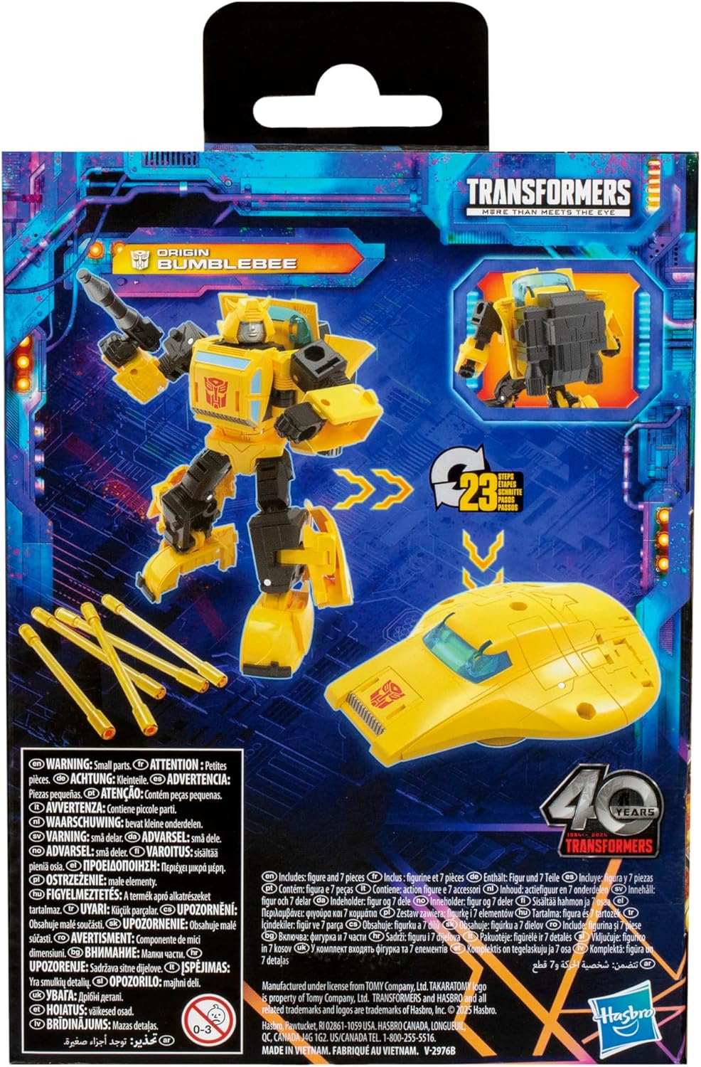 Transformers Legacy Deluxe Class Origin Bumblebee 5.5-inch Converting Action Figure, 8+