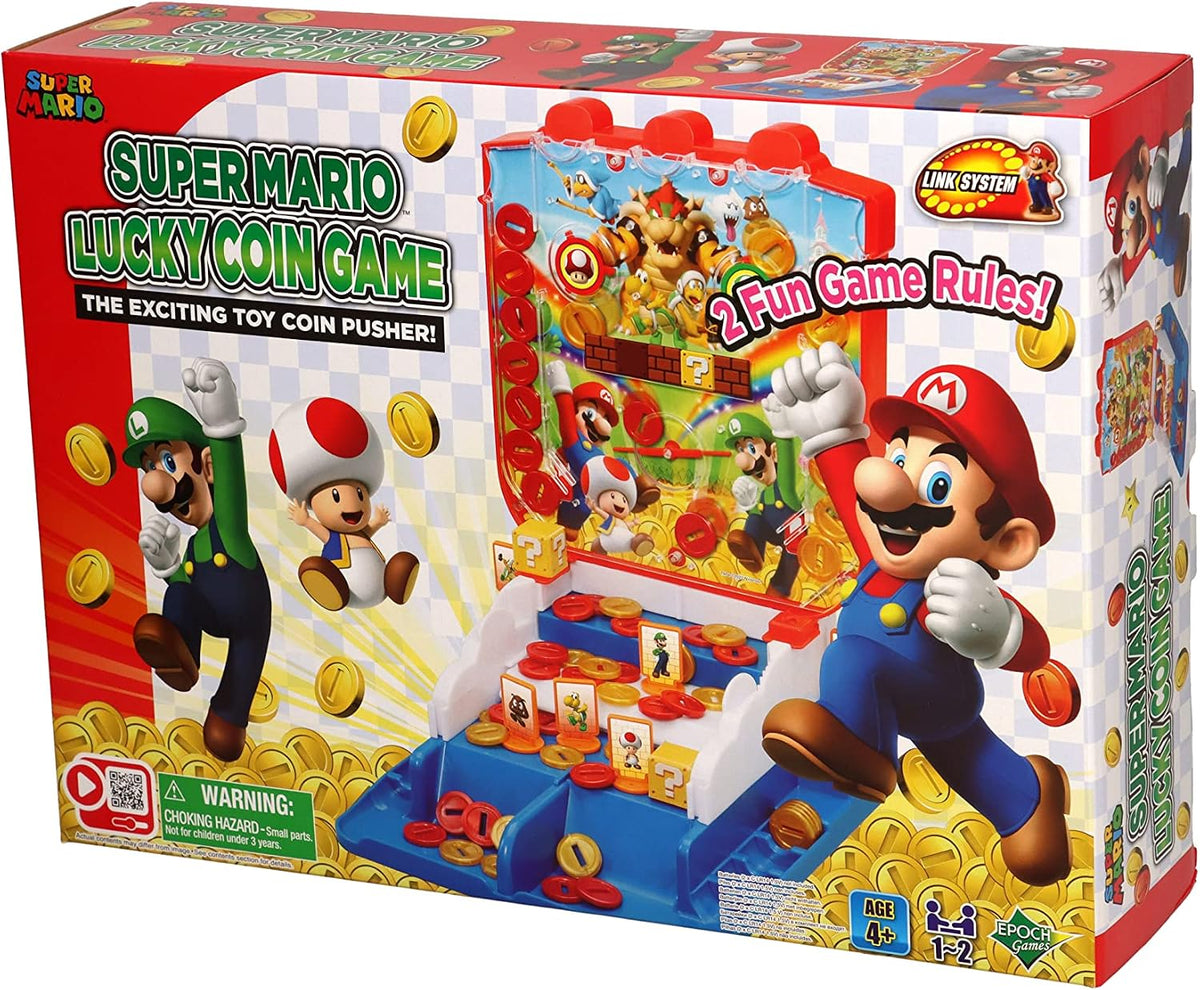 EPOCH Games - Super Mario Lucky Coin Game Tabletop Game - Kids Family Board