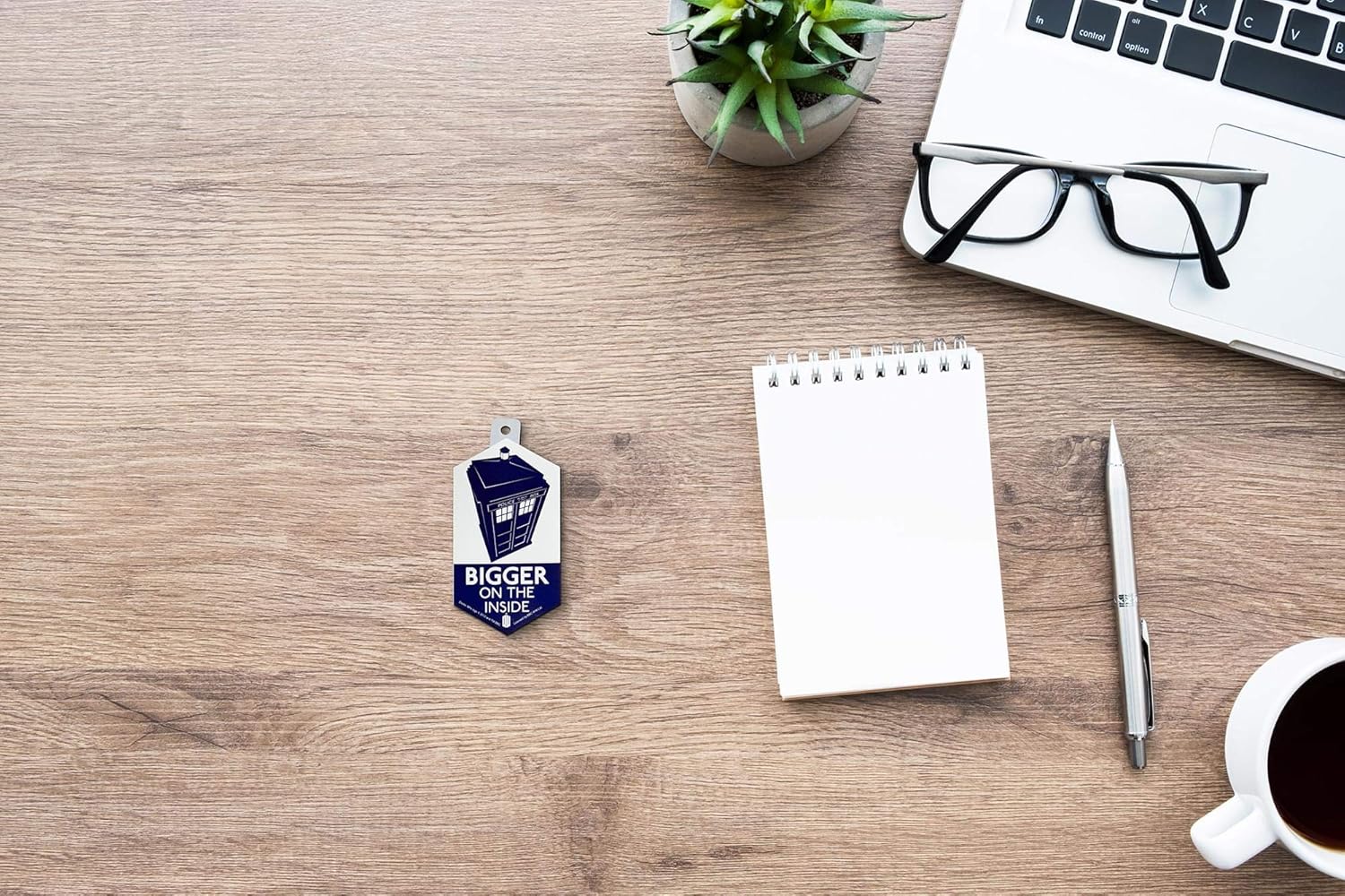 Doctor Who Sticker: Bigger On The Inside - 4-Inch TARDIS White Vinyl Sticker - Graphic Print Decals - Accessories For Car, Wall, Bumper, Laptop, Window - Classic DW Decal Stickers - Great Gift Idea