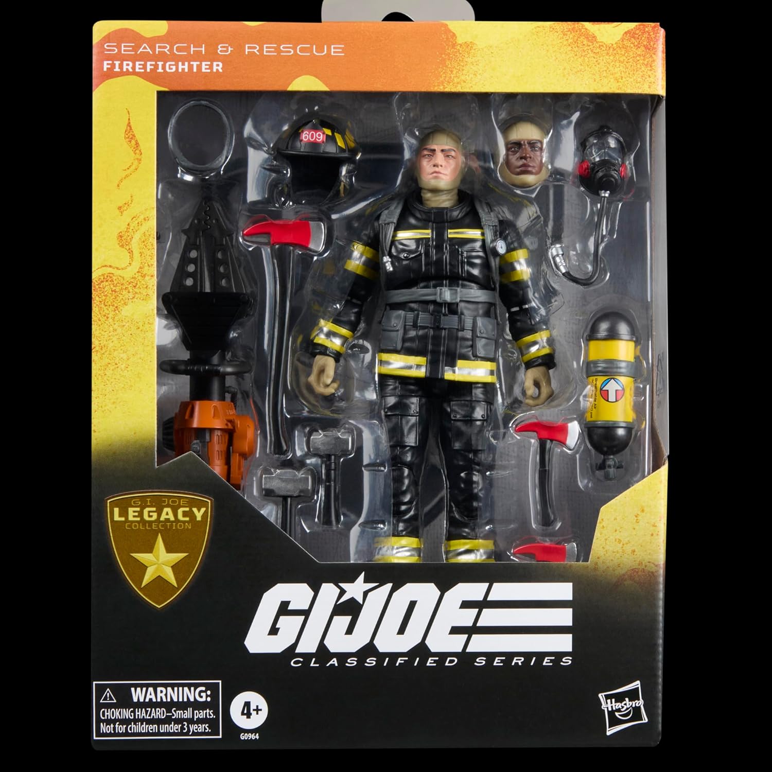 G.I. Joe Classified Series Legacy Collection - Search & Rescue Firefighter, Collectible 6 Inch Action Figure with 14 Accessories