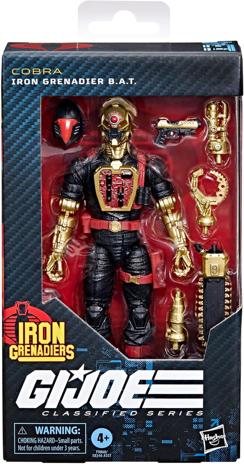 G.I. Joe Classified Series #134, Iron Grenadier B.A.T., Collectible 6 Inch Action Figure with 9 Accessories