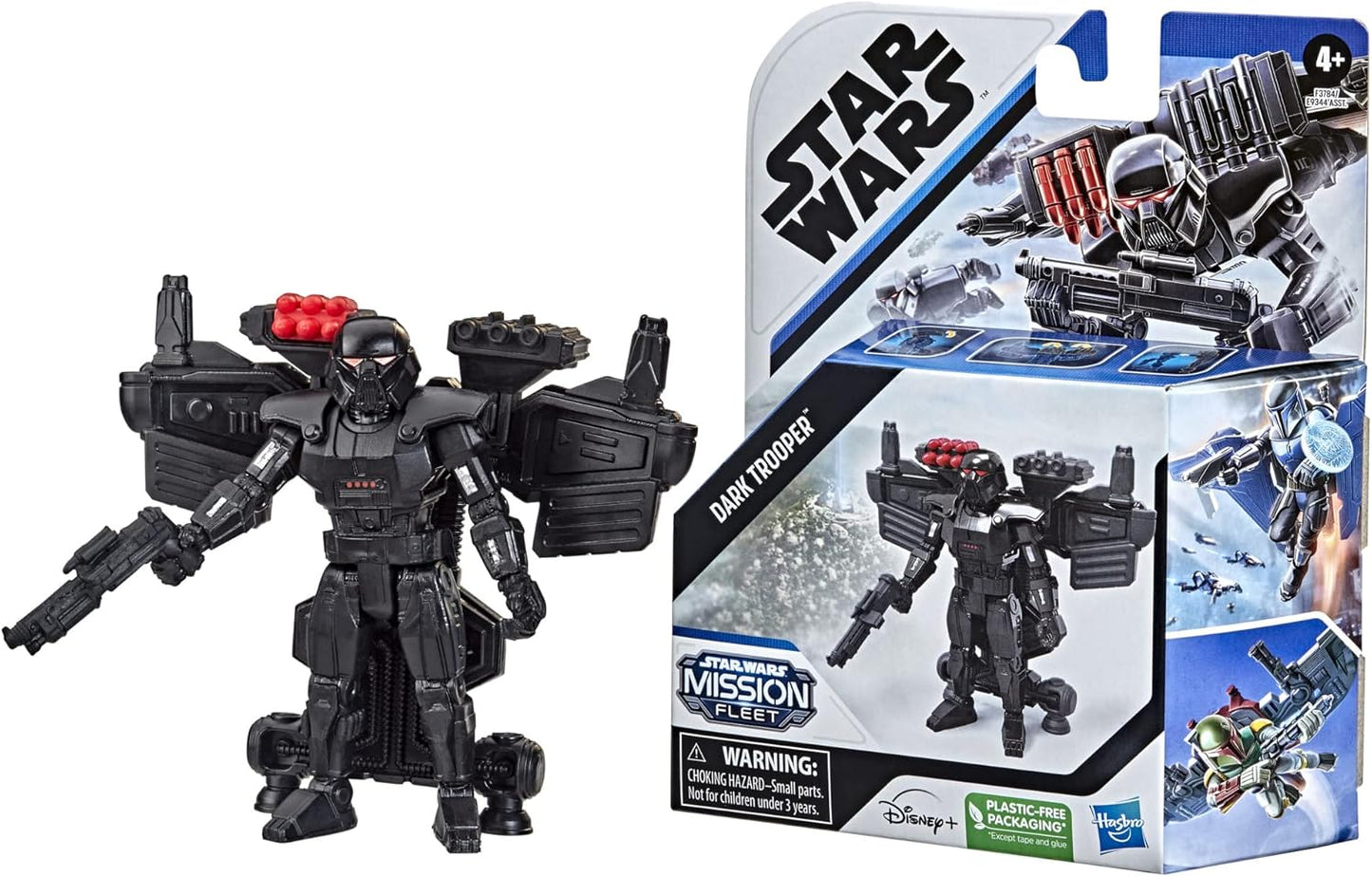 STAR WARS Mission Fleet Gear Class Dark Trooper Attack from Above, 2.5-Inch-Scale Figure and Vehicle, Toys for Kids Ages 4 and Up