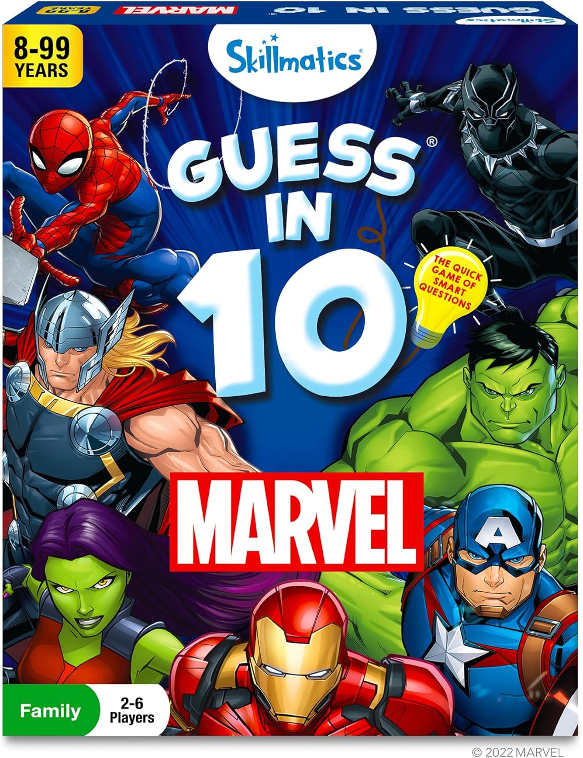 Skillmatics Guess in 10 Marvel, Easter Basket Stuffers, Card Game for Boys, Girls, Teens, Adults Who Love Avengers, Spiderman, Iron Man, Travel Game, Gifts for Ages 8, 9, 10 and Up