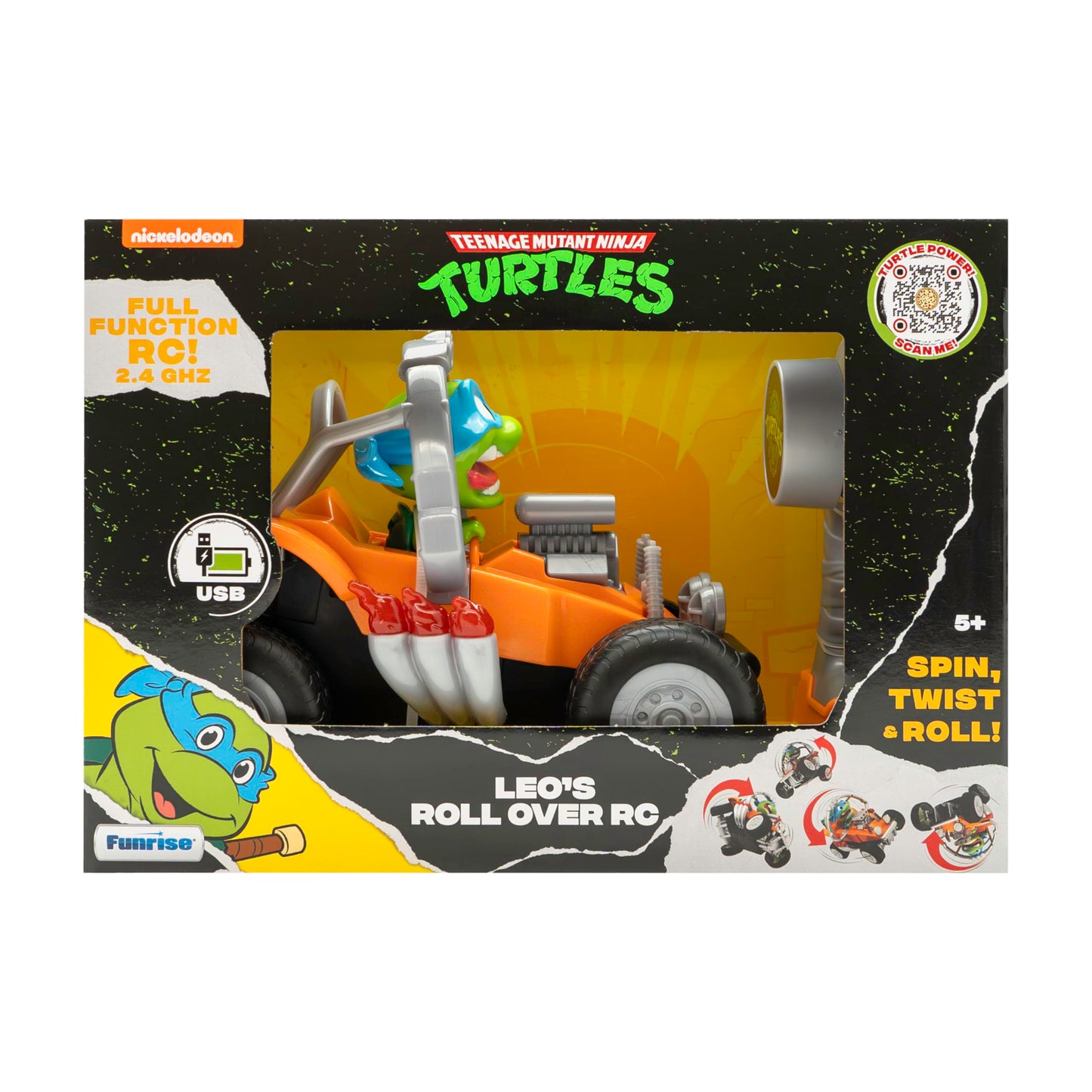 Teenage Mutant Ninja Turtles Leo's Roll Over RC, USB Charger, and Batteries Required. Fashions for Home