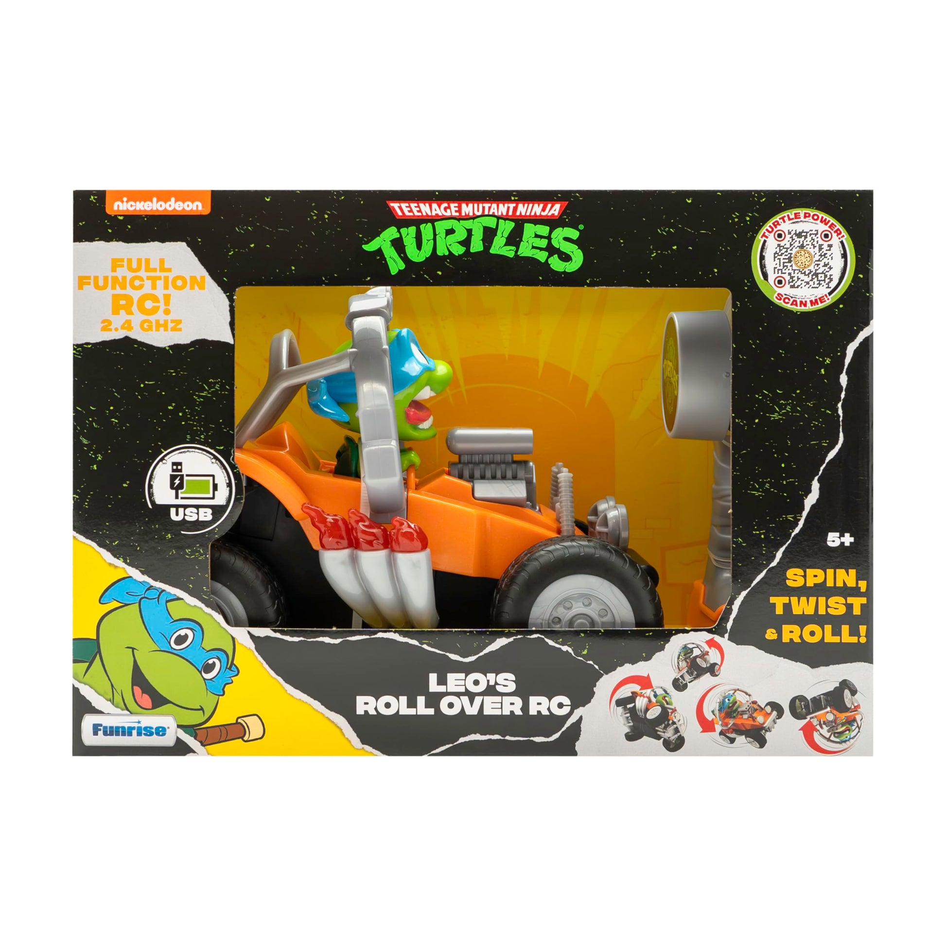 Teenage Mutant Ninja Turtles Leo's Roll Over RC, USB Charger, and Batteries Required. Fashions for Home