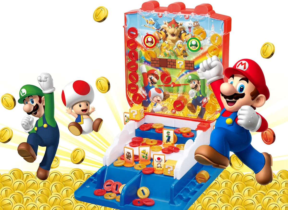 EPOCH Games - Super Mario Lucky Coin Game Tabletop Game - Kids Family Board