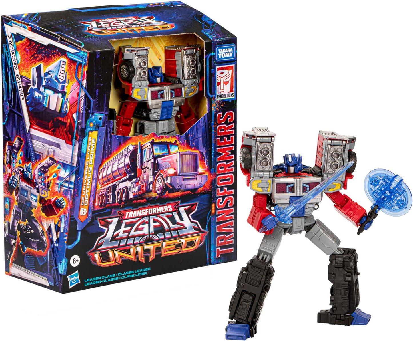 Transformers Legacy United Leader Class G2 Universe Laser Optimus Prime, 7.5-inch Converting Action Figure Fashions for Home