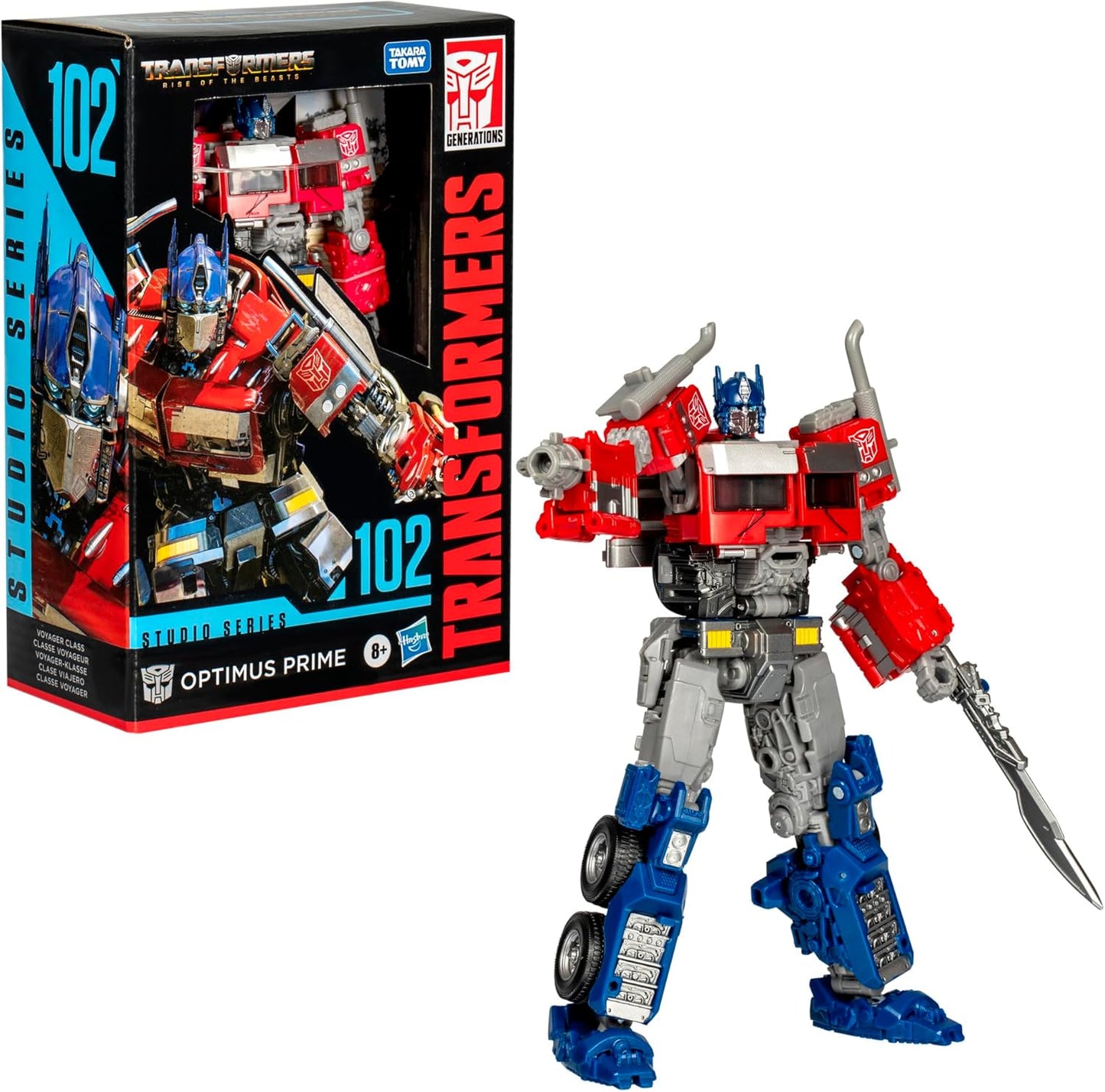Transformers Toys Studio Series Voyager Class Transformers: Rise of the Beasts 102 Optimus Prime 6.5-inch Converting Action Figure Fashions for Home