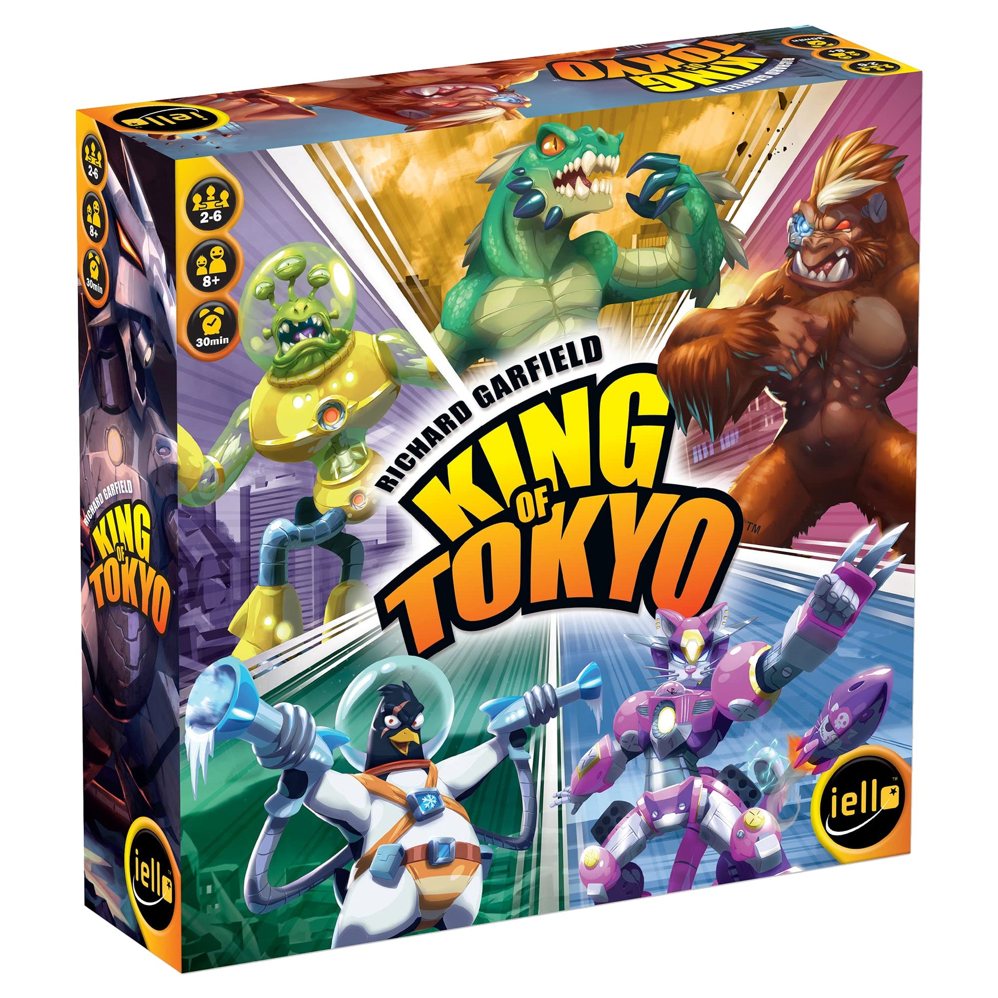 IELLO: King of Tokyo: Origins - Family-Friendly Dice & Strategy Board Game, Battling Monsters-Robots-Aliens, 4 New Monsters, Ages 8+, 2-4 Players