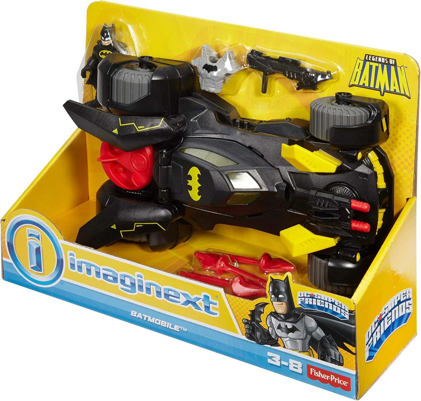 DC Super Friends Imaginext Batmobile Figure Set [Black] Fashions for Home