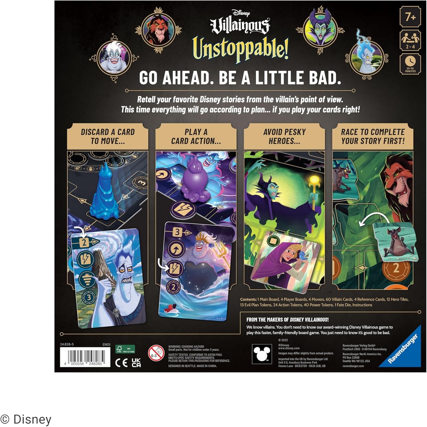 Ravensburger 24828 - Disney Villainous Unstoppable! - A Disney Villainous Family Game - Simple Board Game in The Villainous Universe for 2-4 Players Aged 7+ Fashions for Home