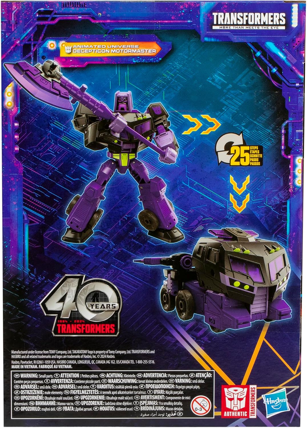Transformers Legacy United Voyager Class Animated Universe Decepticon Motormaster, 7-inch Converting Action Figure, for Boys and Girls Ages 8+