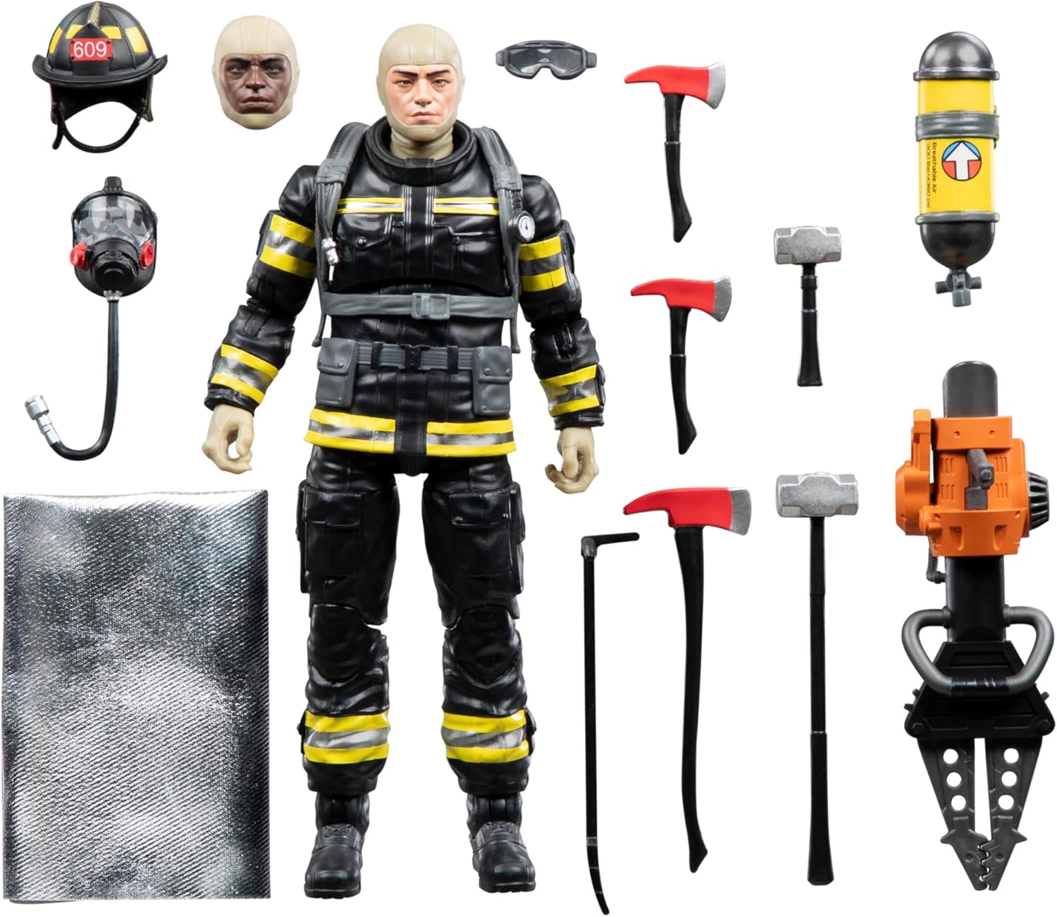 G.I. Joe Classified Series Legacy Collection - Search & Rescue Firefighter, Collectible 6 Inch Action Figure with 14 Accessories