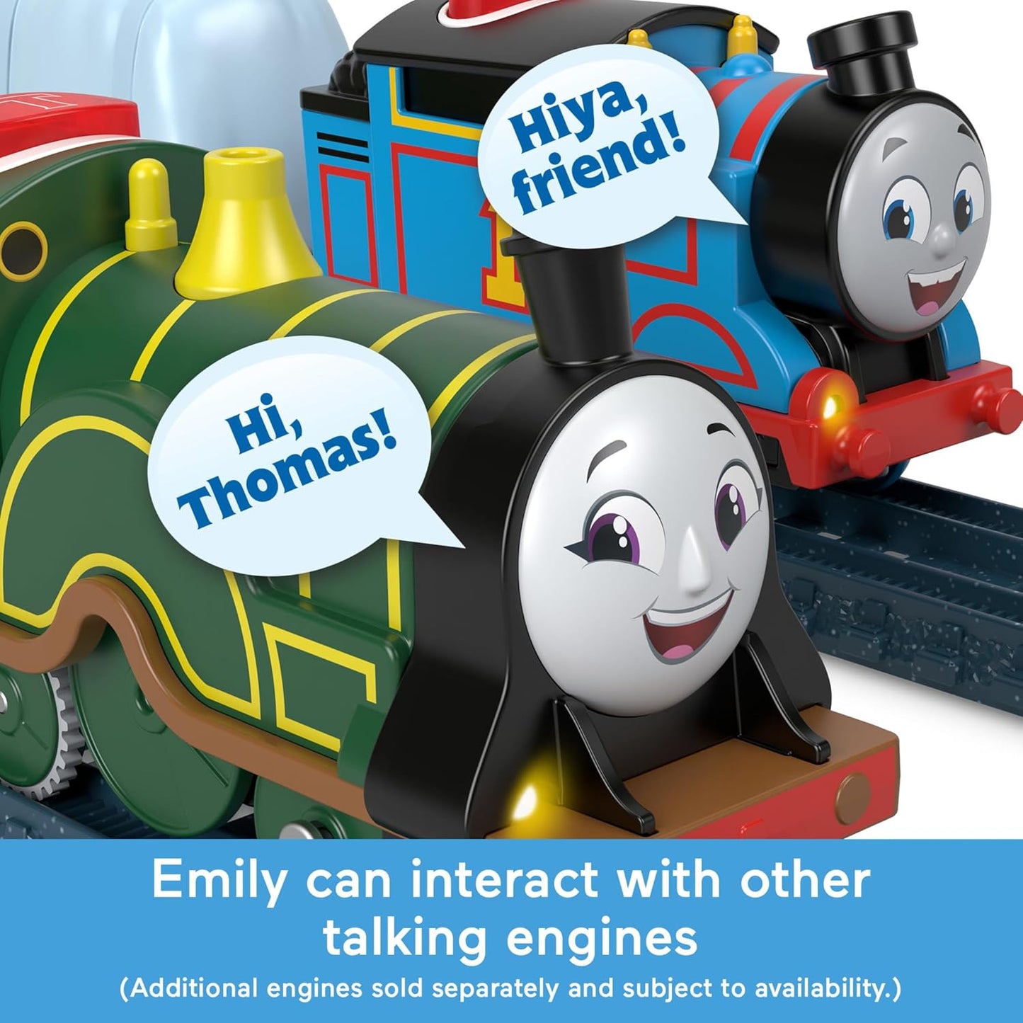 Thomas & Friends Motorized Toy Train Talking Emily Battery-Powered Engine with Phrases & Sounds for Kids Ages 3+ Years