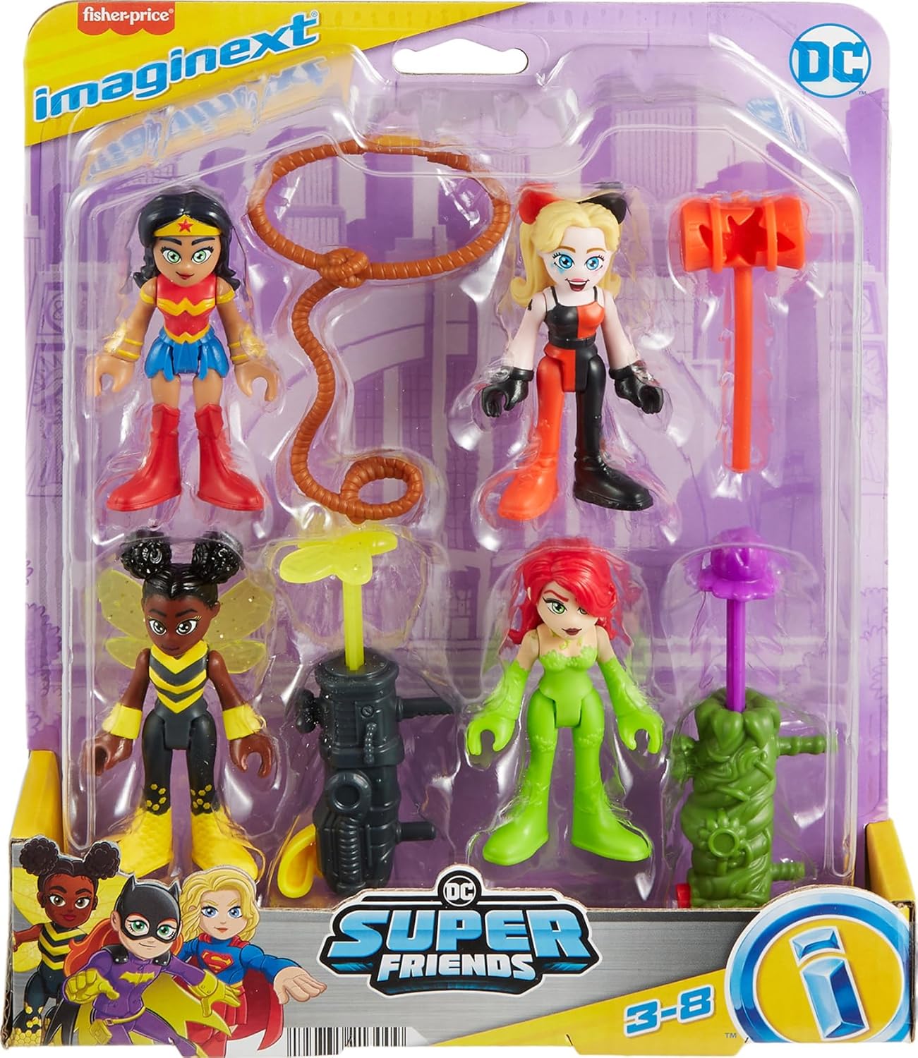 Imaginext DC Super Friends Rivals pack 8-Piece Figures & Accessories Set Fashions for Home