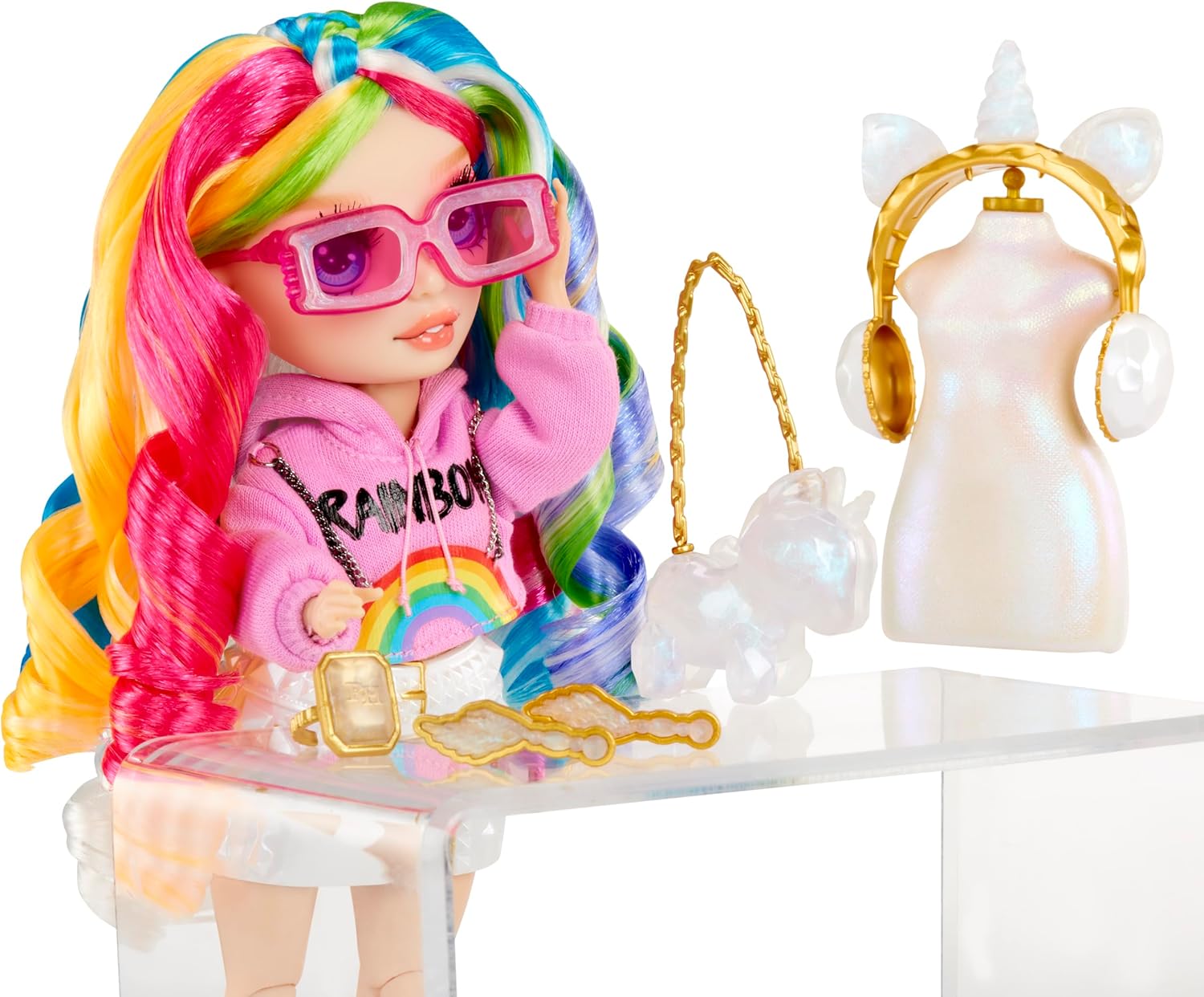 Rainbow High Creative Crystals Amaya - Rainbow 11” Fashion Doll with Crystal Accessory Make It Kit Fashions for Home