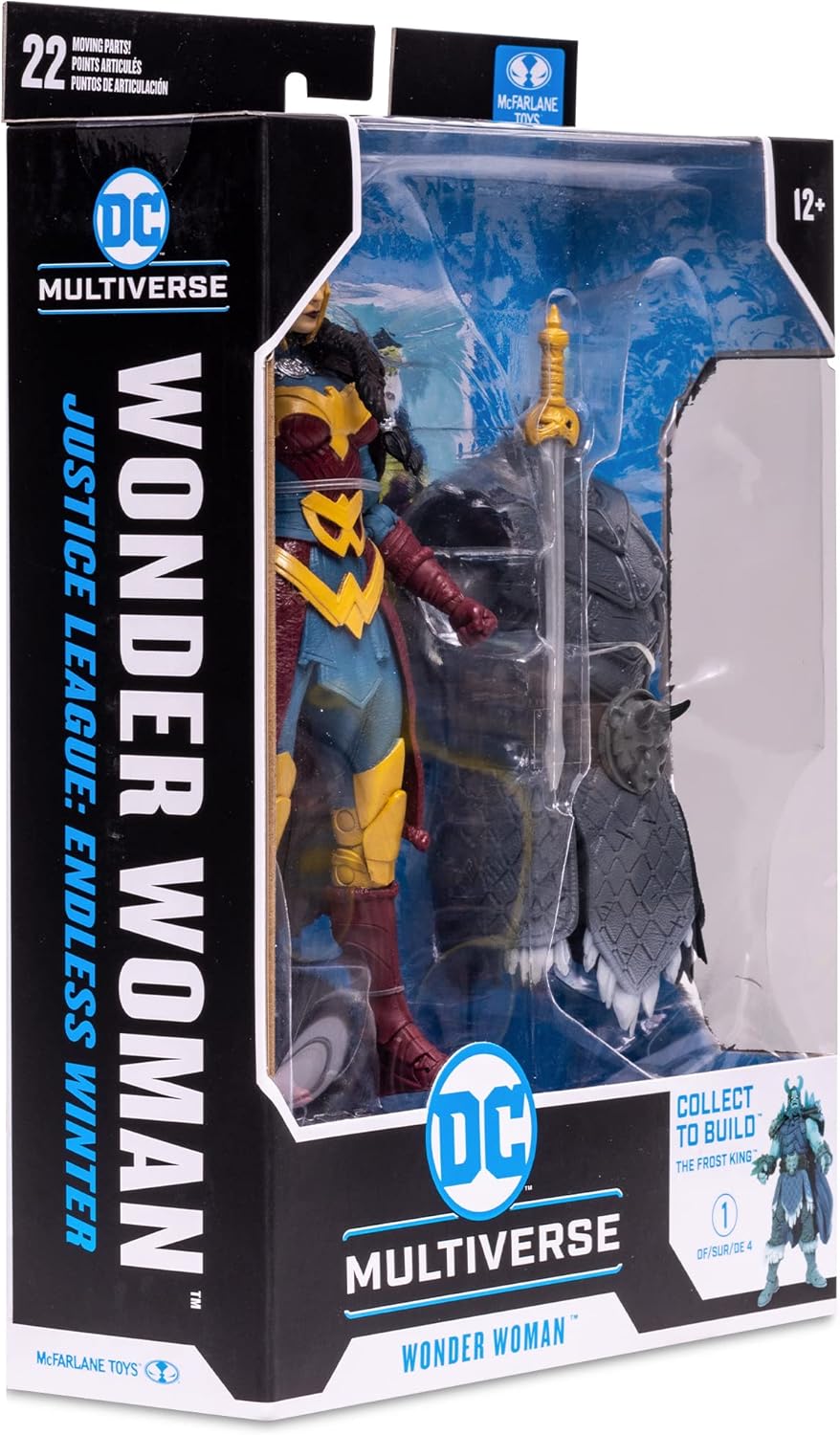 McFarlane Toys DC Multiverse Wonder Woman Endless Winter 7" Action Figure with Build-A Frost King Piece and Accessories