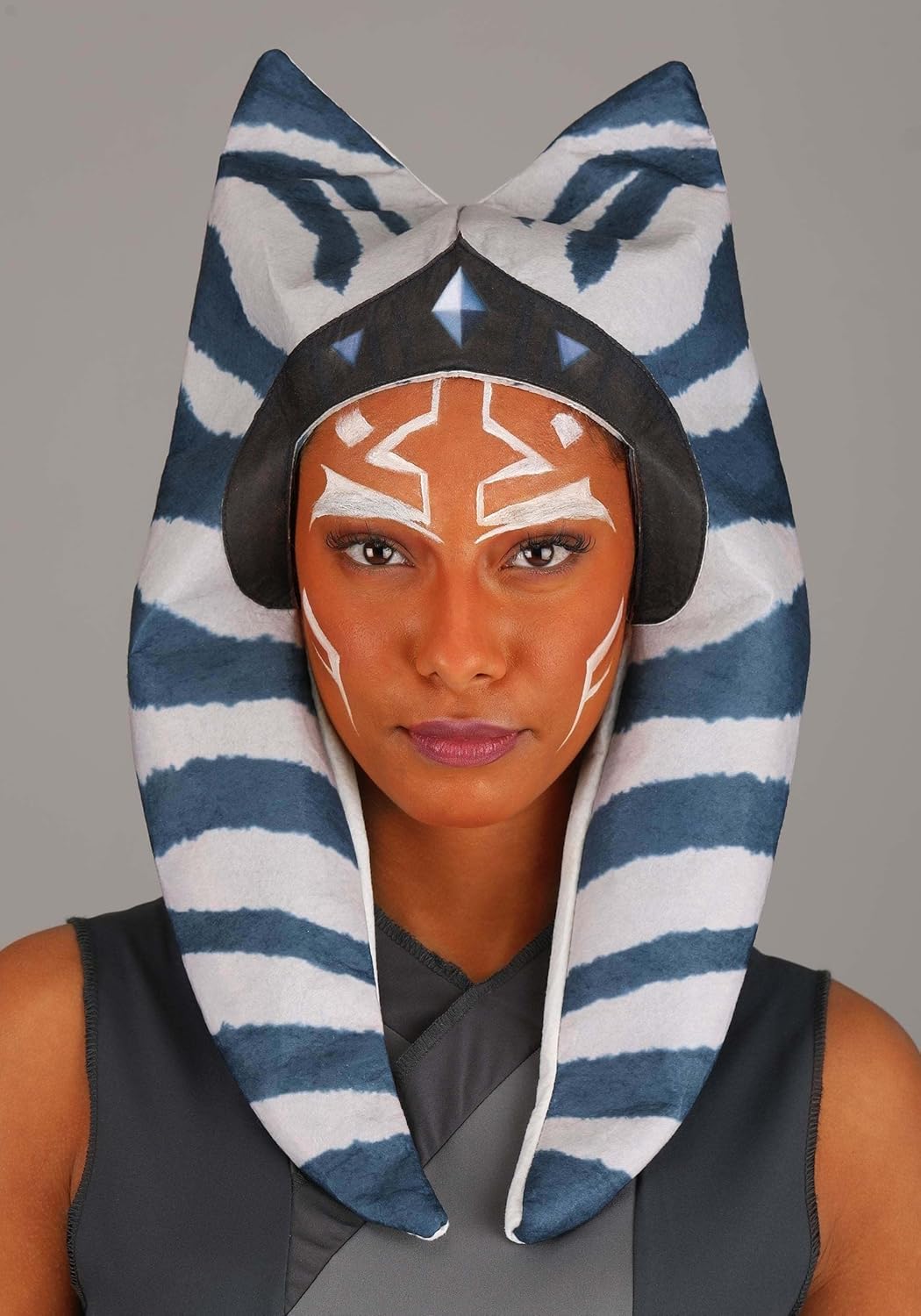 STAR WARS Ahsoka Tano Official Adult Halloween Costume - Jumpsuit with Waist Belt, Armbands, and Fabric Headpiece