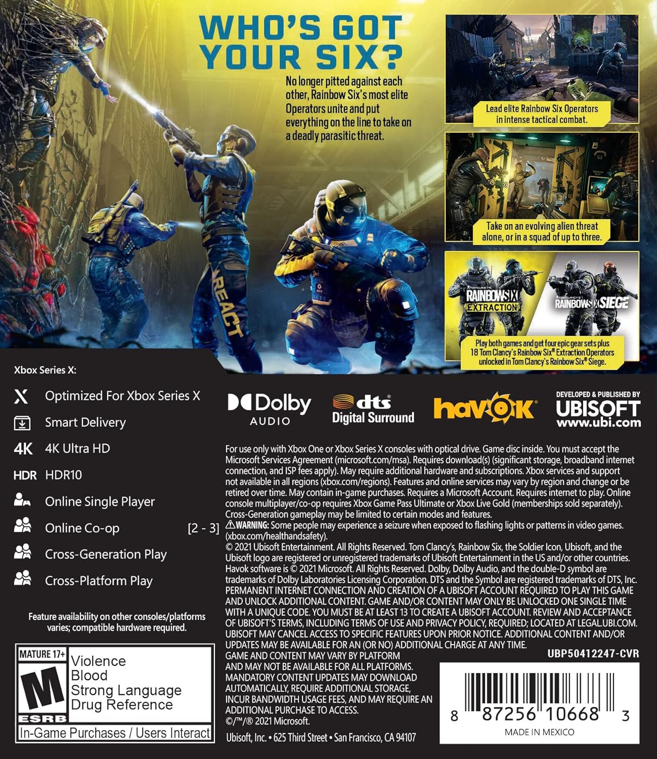 Tom Clancy's Rainbow Six Extraction - Xbox One, Xbox Series X