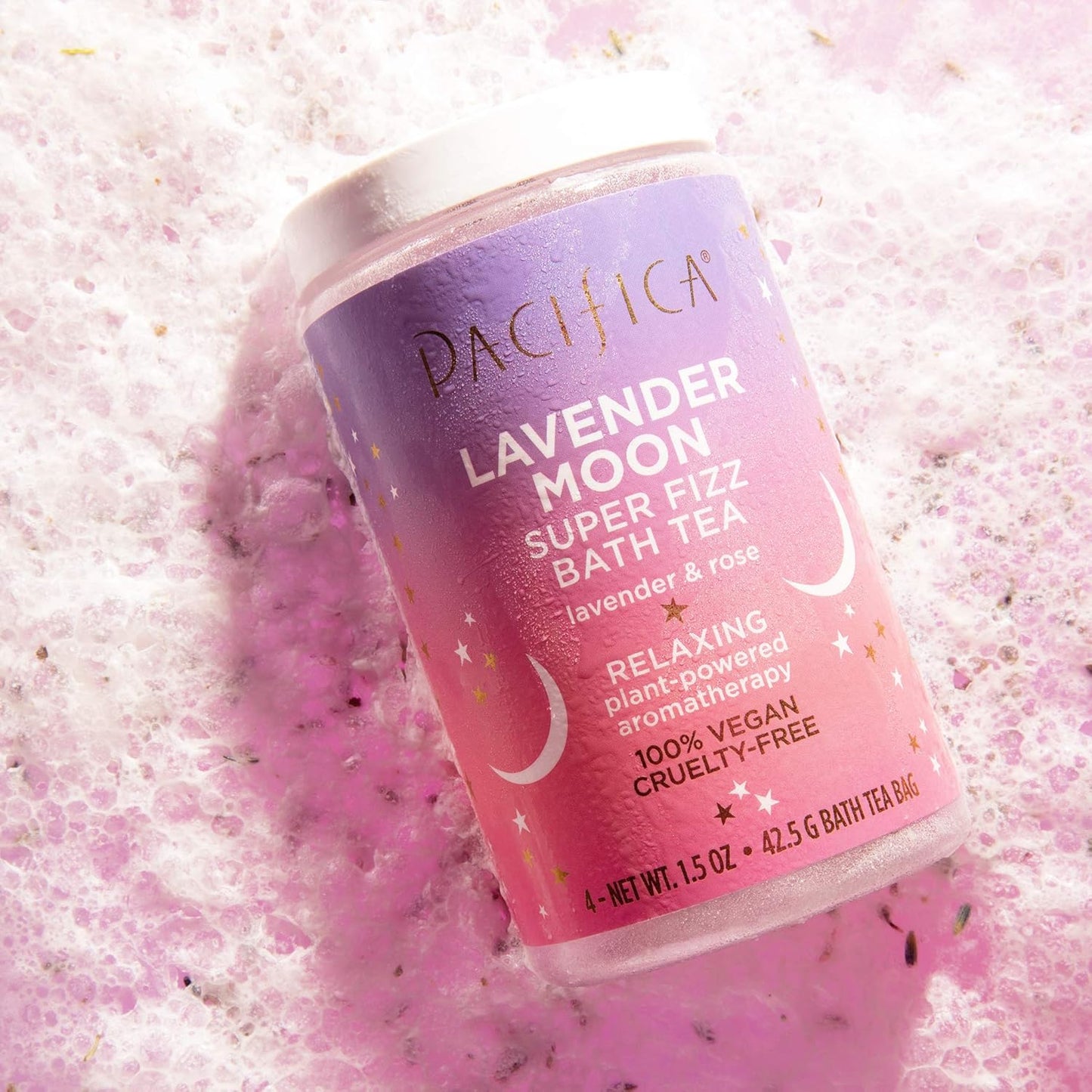 Pacifica Lavender & Rose Moon Super Fizz Bath Tea Relaxing