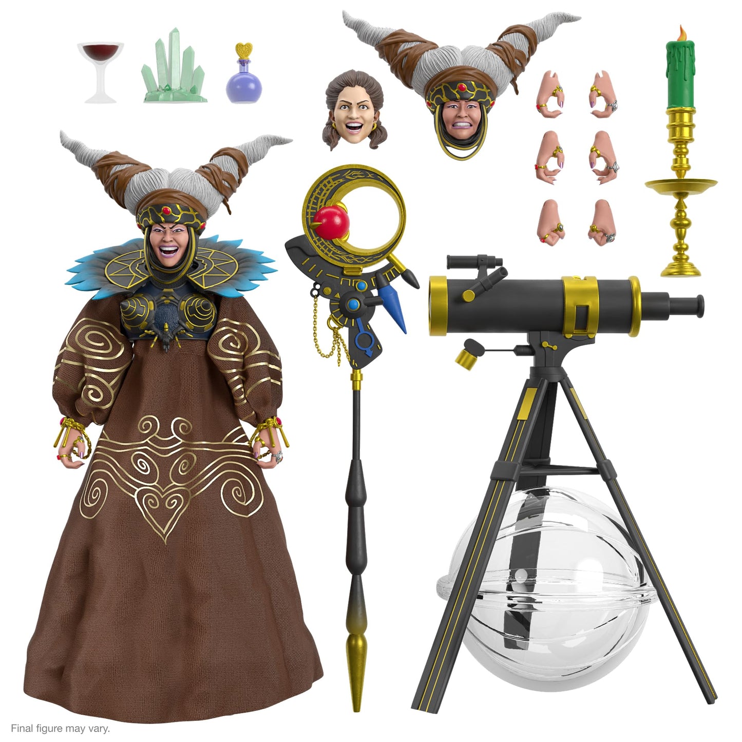 Super7 ULTIMATES! Mighty Morphin Power Rangers Lord Zedd (Imperial Gold Glow) - 7" Power Rangers Action Figure with Accessories